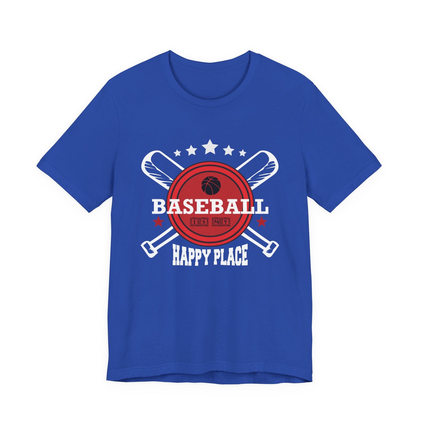 Baseball: Happy Place - Unisex Jersey Short Sleeve Tee - 13912