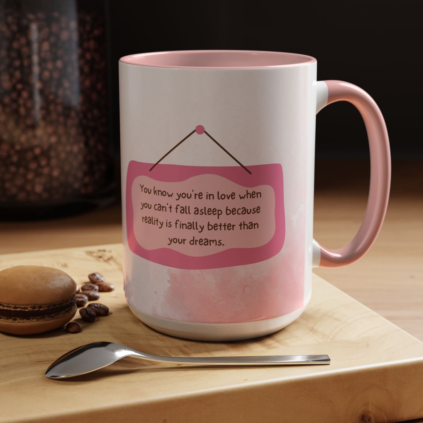 You Know You're in Love When You Can't Fall Asleep - Accent Coffee Mug (11, 15oz) - 11065