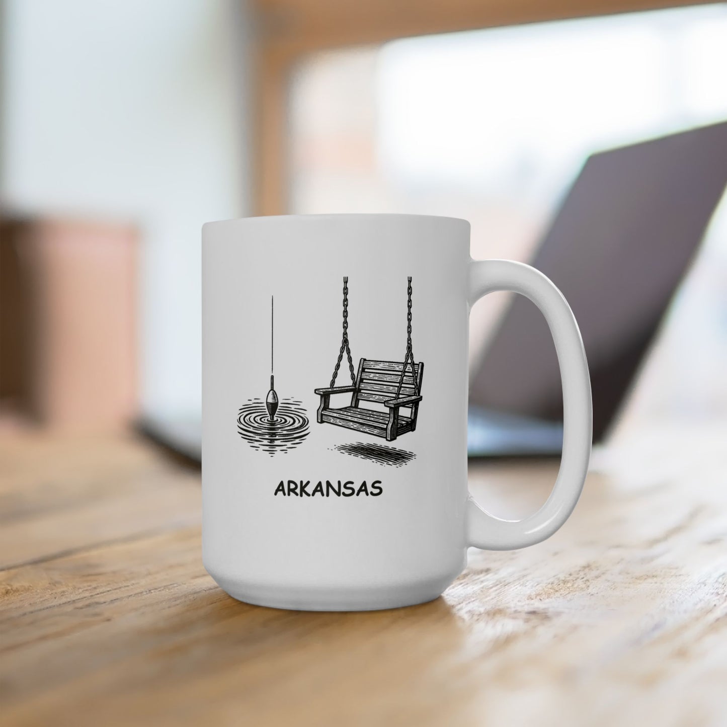 "Arkansas: The only place where you can find a good fishin’ hole and a front porch swing."  Ceramic Mug - 13302