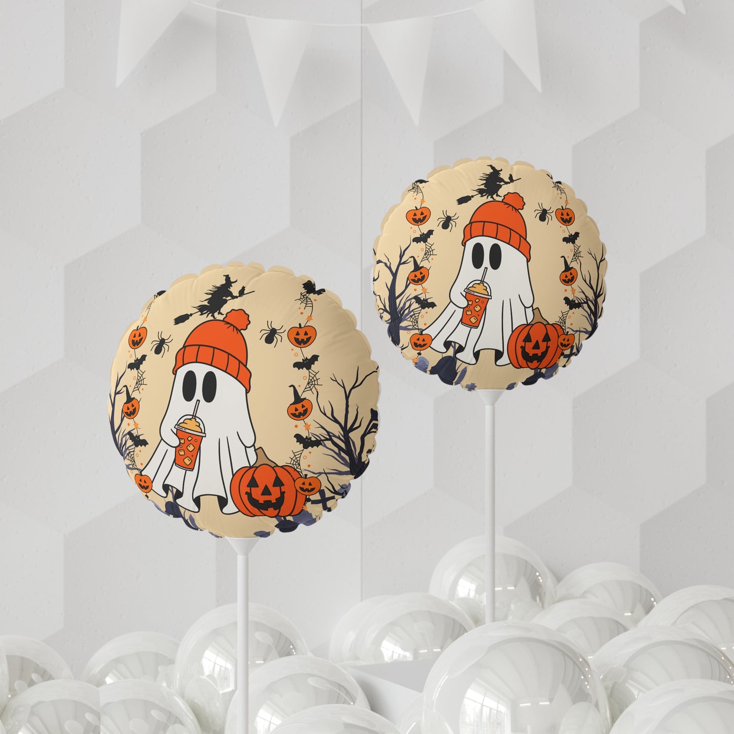 Halloween Ghost - Balloon (Round and Heart-shaped), 11"