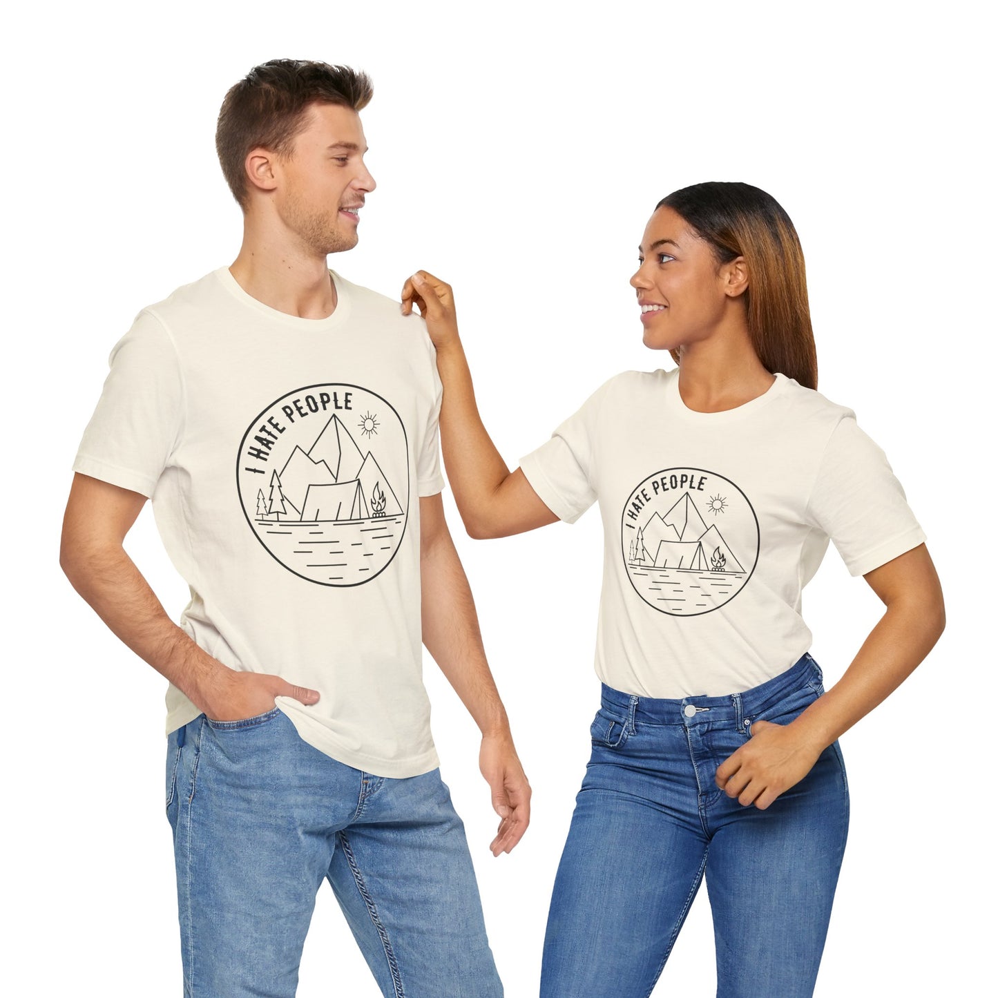 Camping: I Hate People - Unisex Jersey Short Sleeve Tee - 12636
