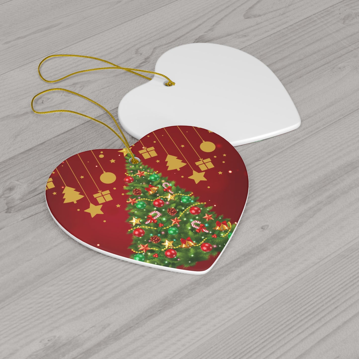 Holiday Evergreen - Ceramic Ornament, 4 Shapes