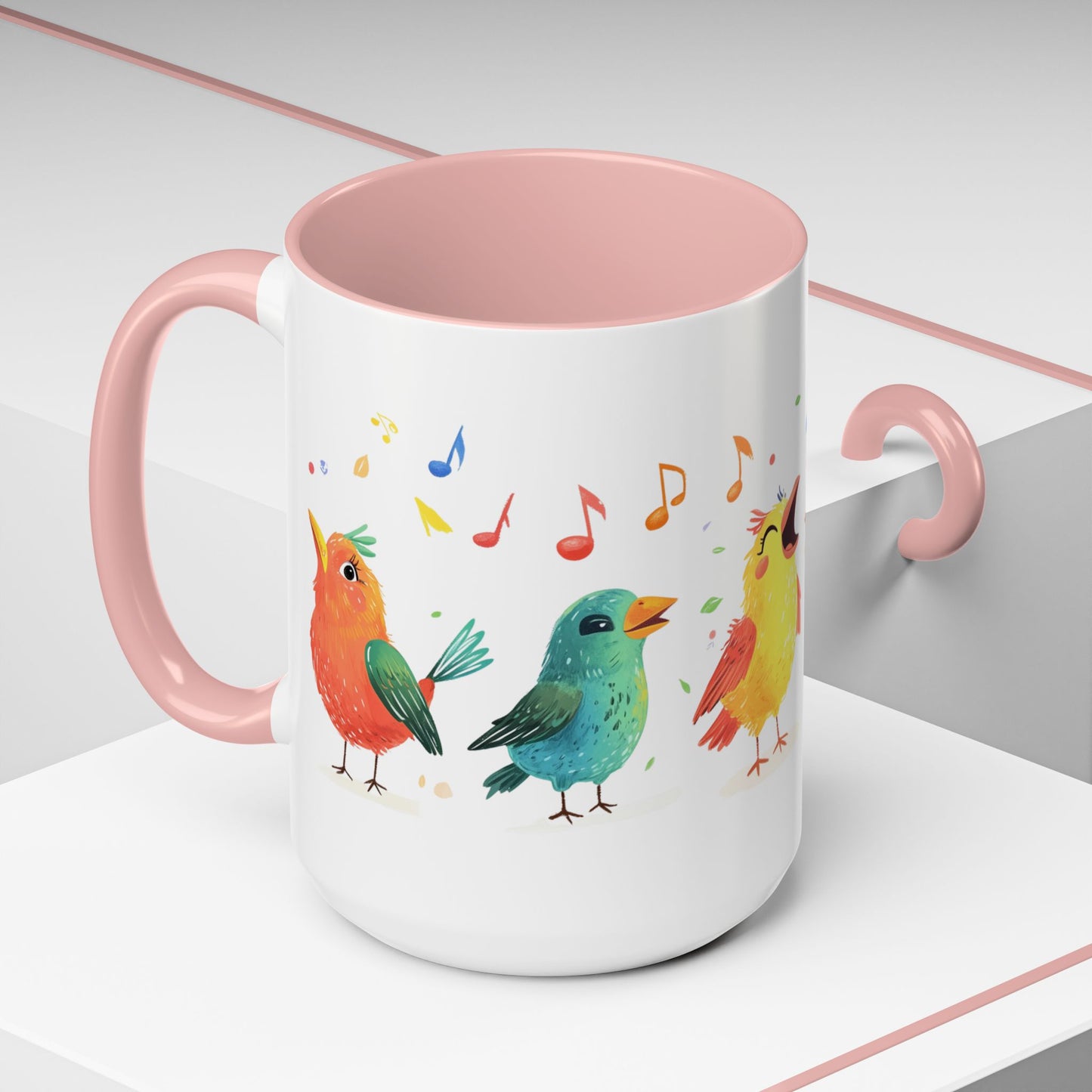 Colorful Birds - Accent Coffee Mug (11, 15oz)