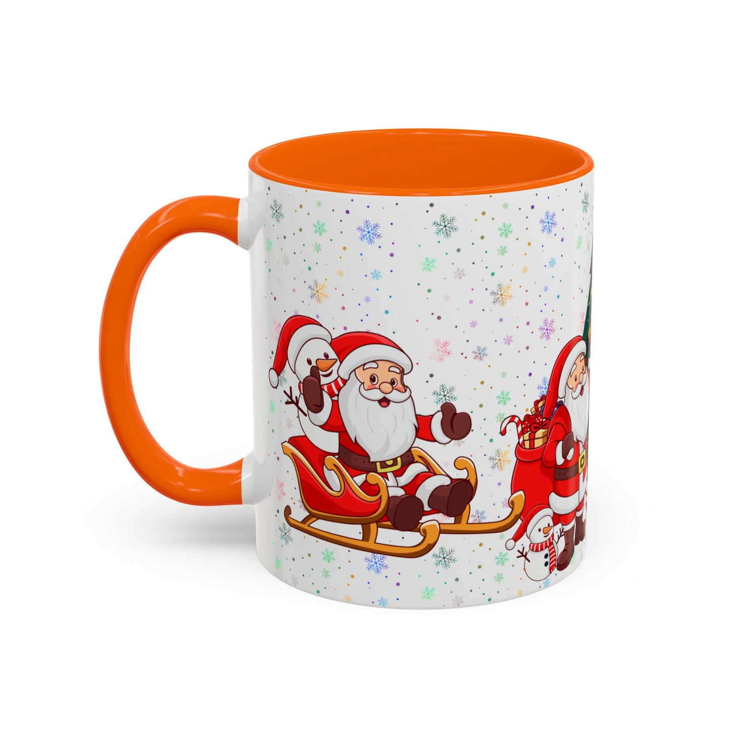 Christmas Party, Santa, Snowman & Reindeer - Accent Coffee Mug (11, 15oz) - 10427