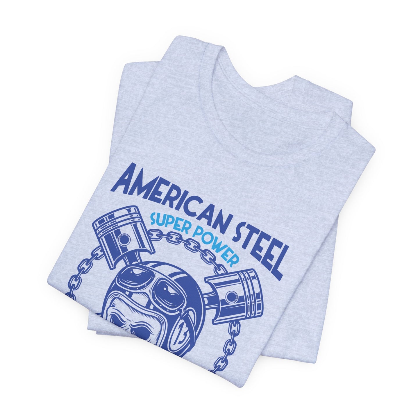 American Steel, Super Power On The Road - Unisex Jersey Short Sleeve Tee