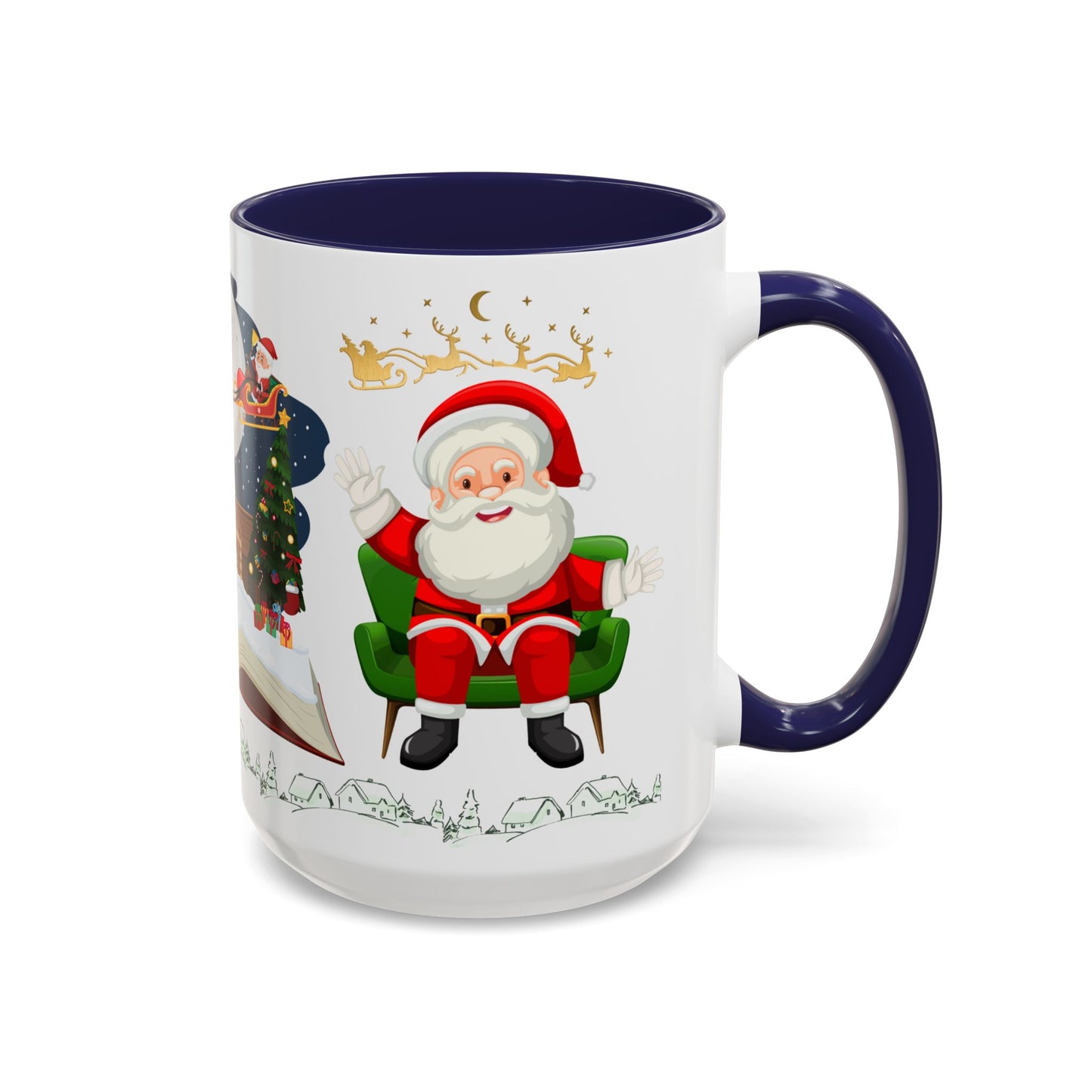 Santa is Coming - Accent Coffee Mug (11, 15oz)