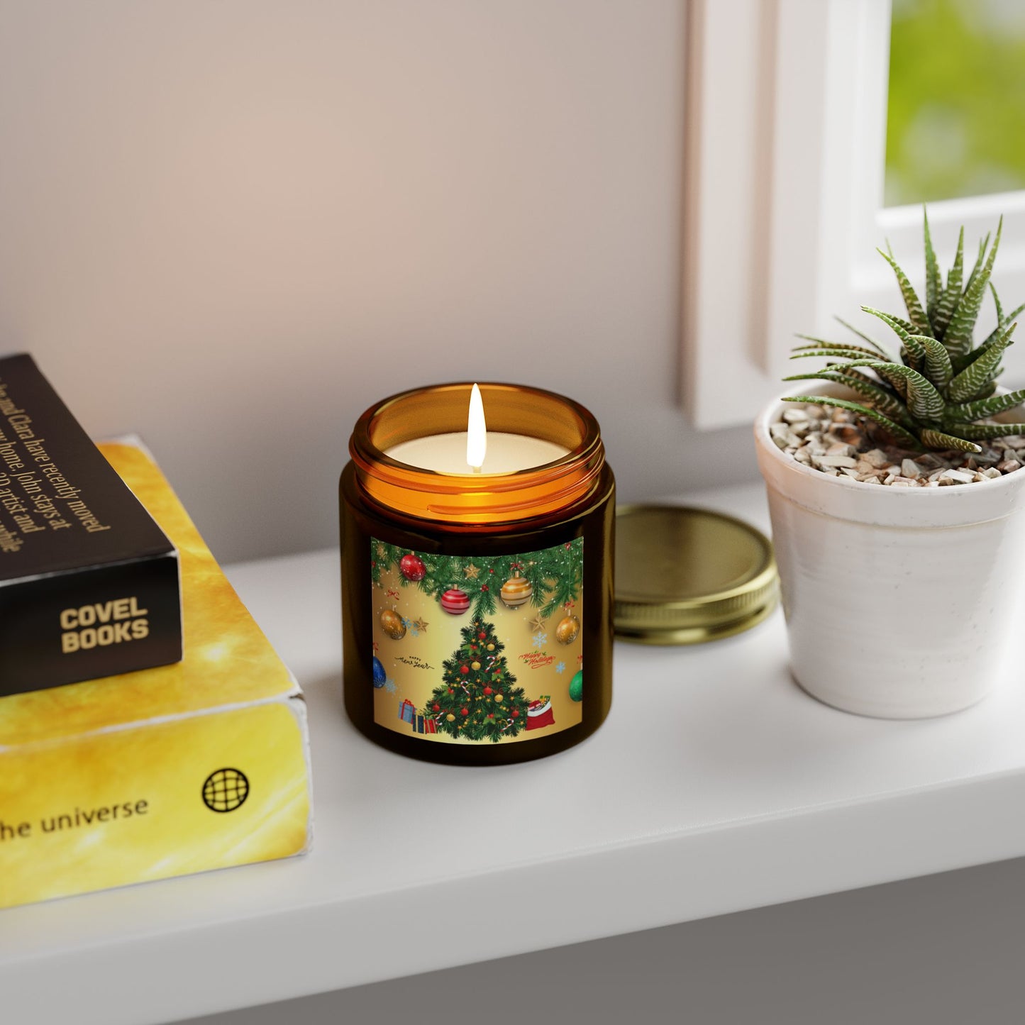 Christmas Tree - Scented Candles, Coconut Apricot Wax (4oz, 9oz)