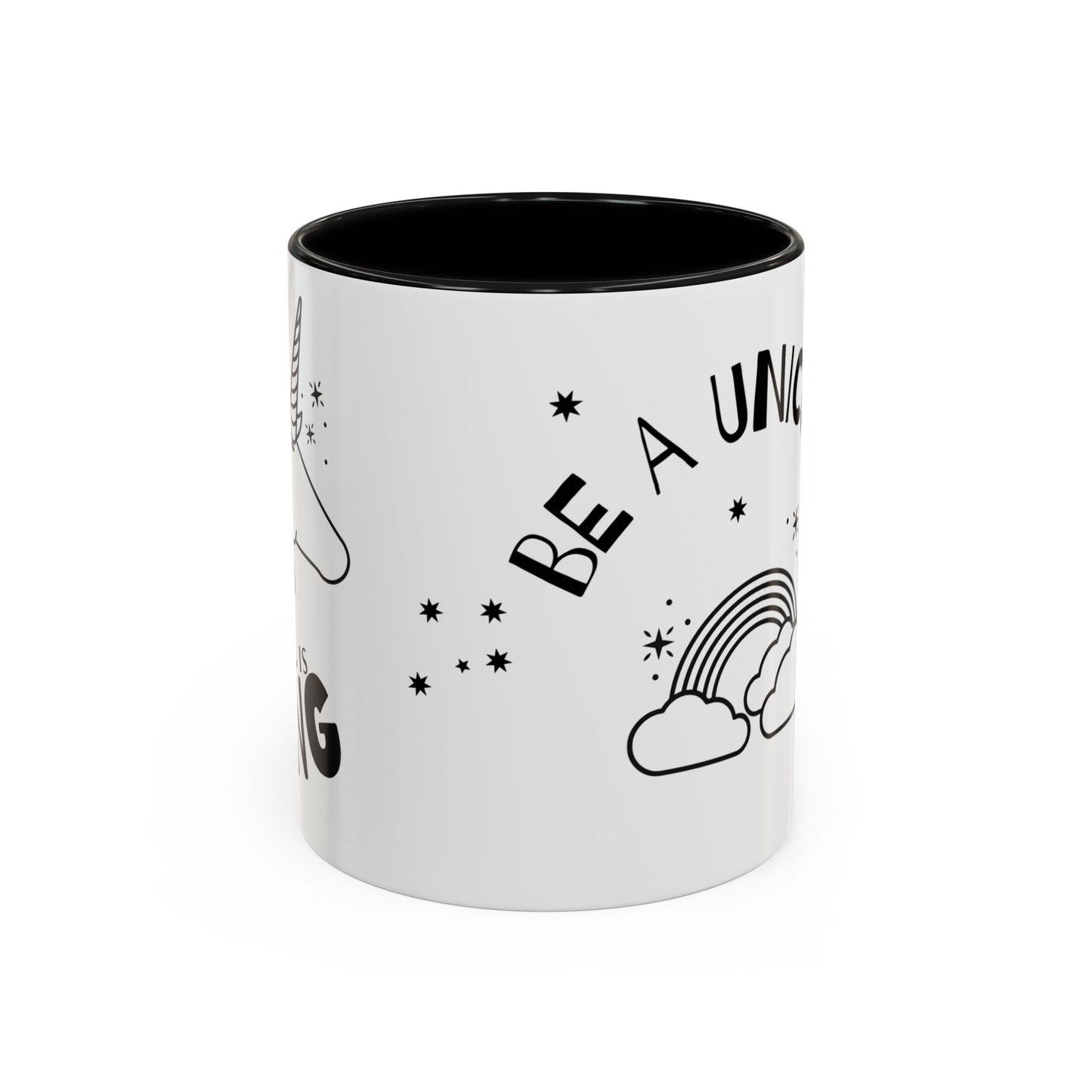 Normal is Boring, Be A Unicorn - Accent Coffee Mug (11, 15oz) - 11097