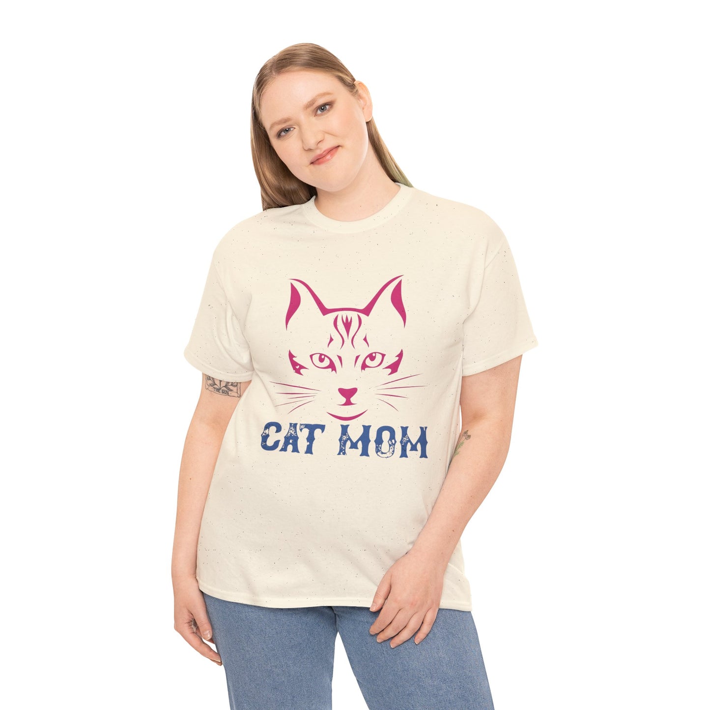 Cat Mom T-Shirt – Cute Cat Face Graphic Tee for Cat Lovers - 14882
