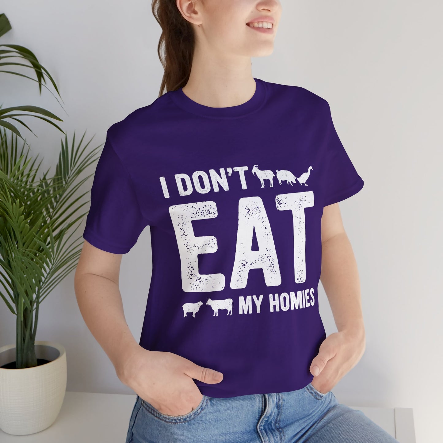 Vegan: TI Don't Eat My Homies - Unisex Jersey Short Sleeve Tee