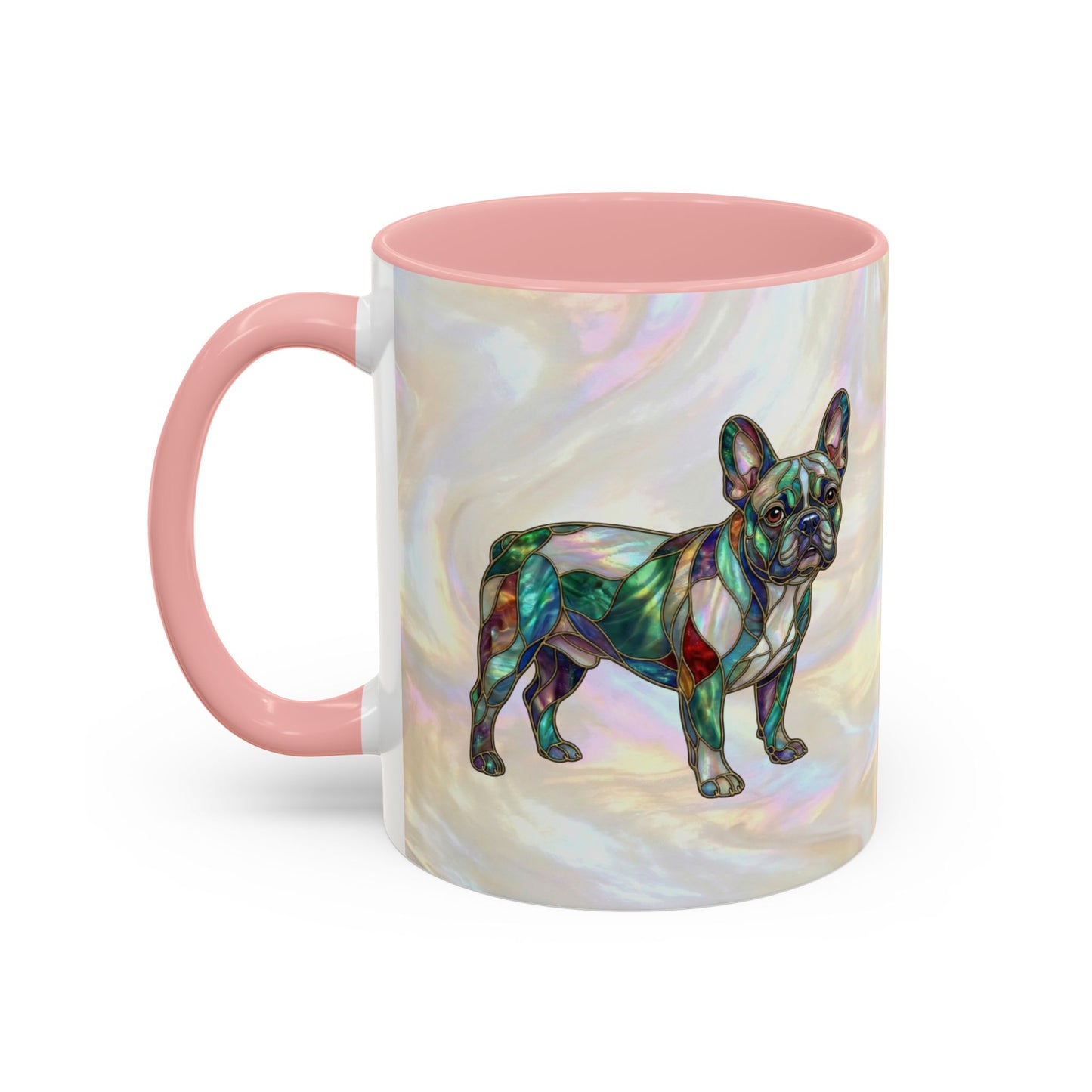 French Bulldog Accent Coffee Mug -Stained Glass Style (11/15oz) - 14632