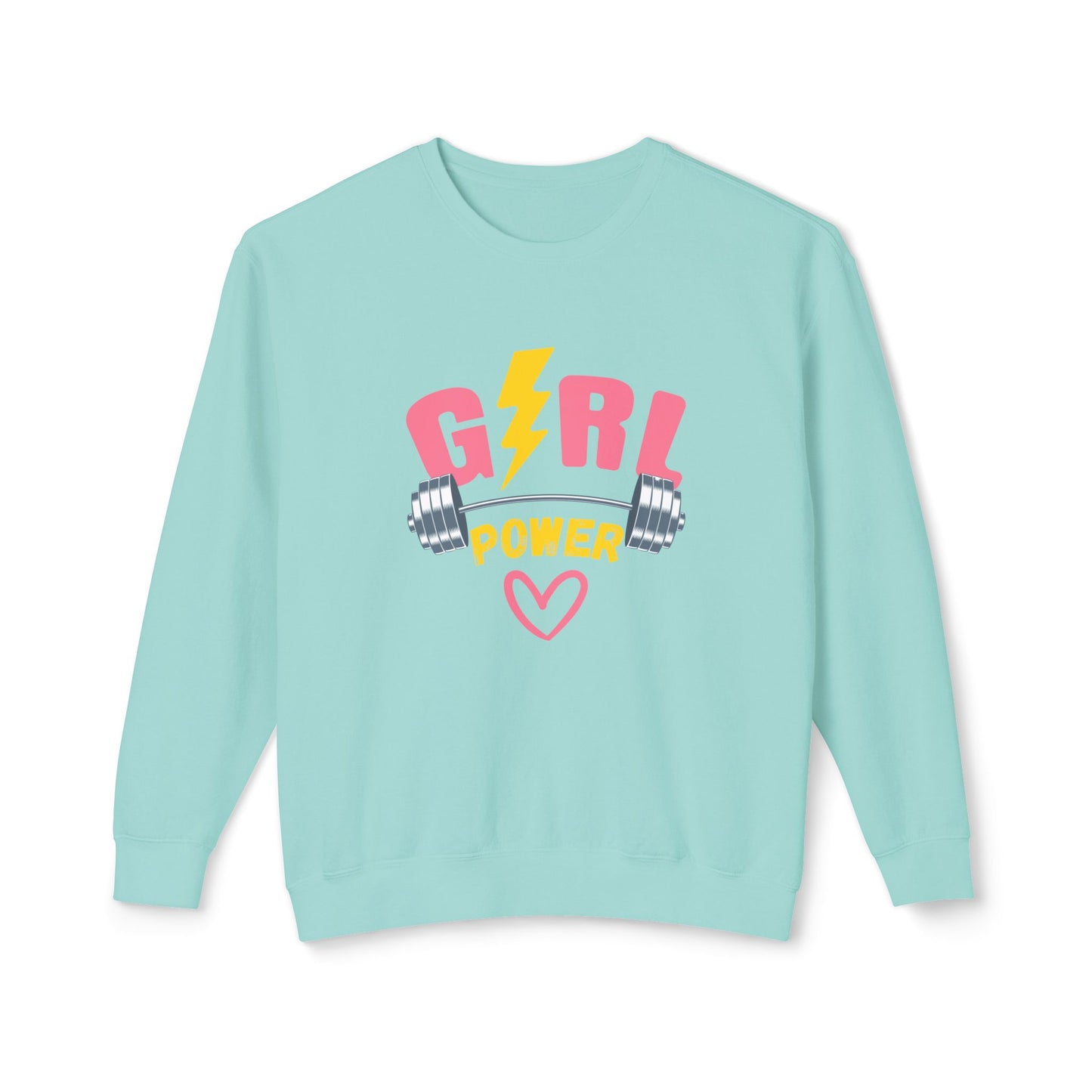 Gym, Girl Power - Unisex Lightweight Crewneck Sweatshirt - 11200