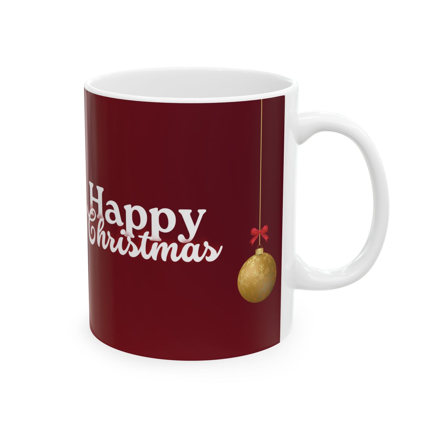 Happy Christmas, Family Photo, Customizable - Ceramic Mug, (11oz, 15oz) - 10929