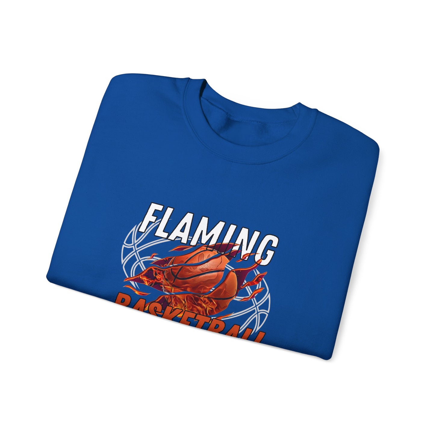 Flaming Basketball - Unisex Heavy Blend™ Crewneck Sweatshirt - 10671