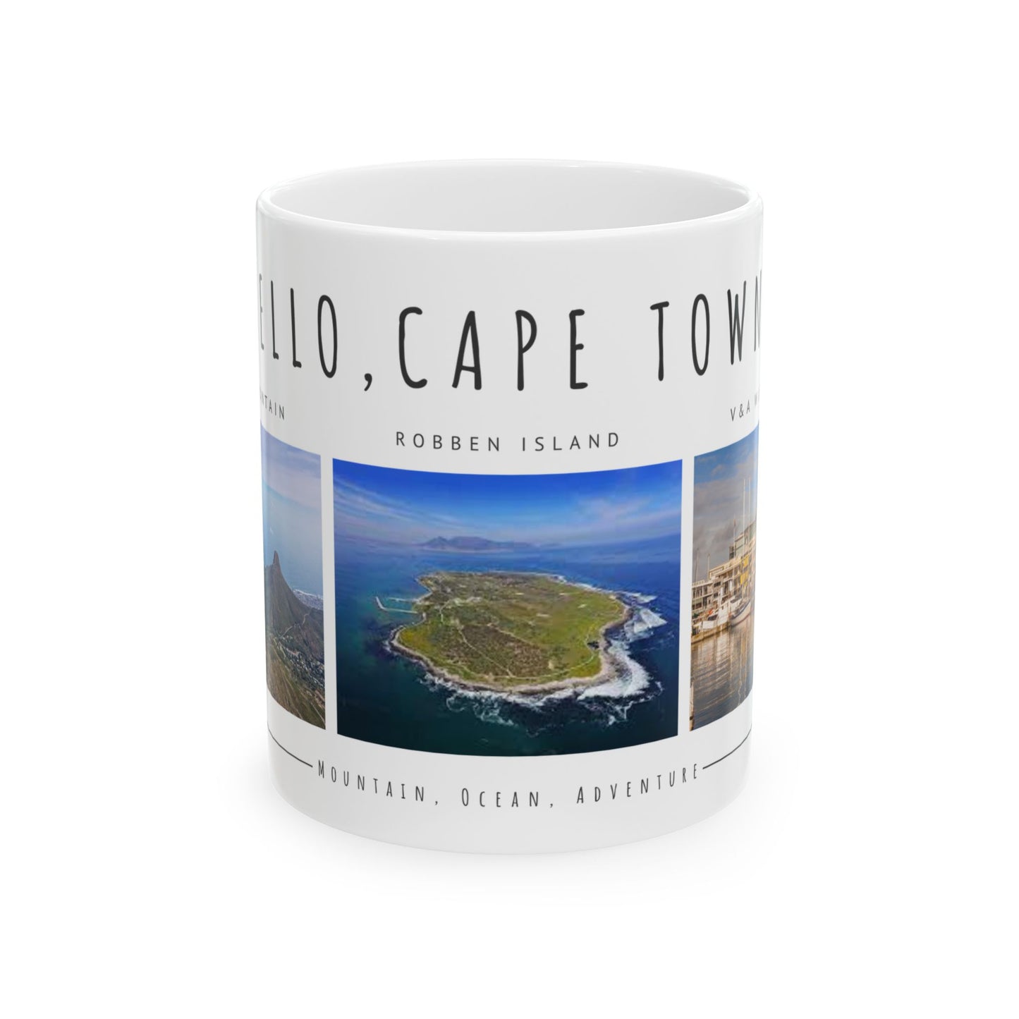 Hello Cape Town Mug – Scenic Travel Ceramic Coffee Cup (11oz, 15oz) - 12021