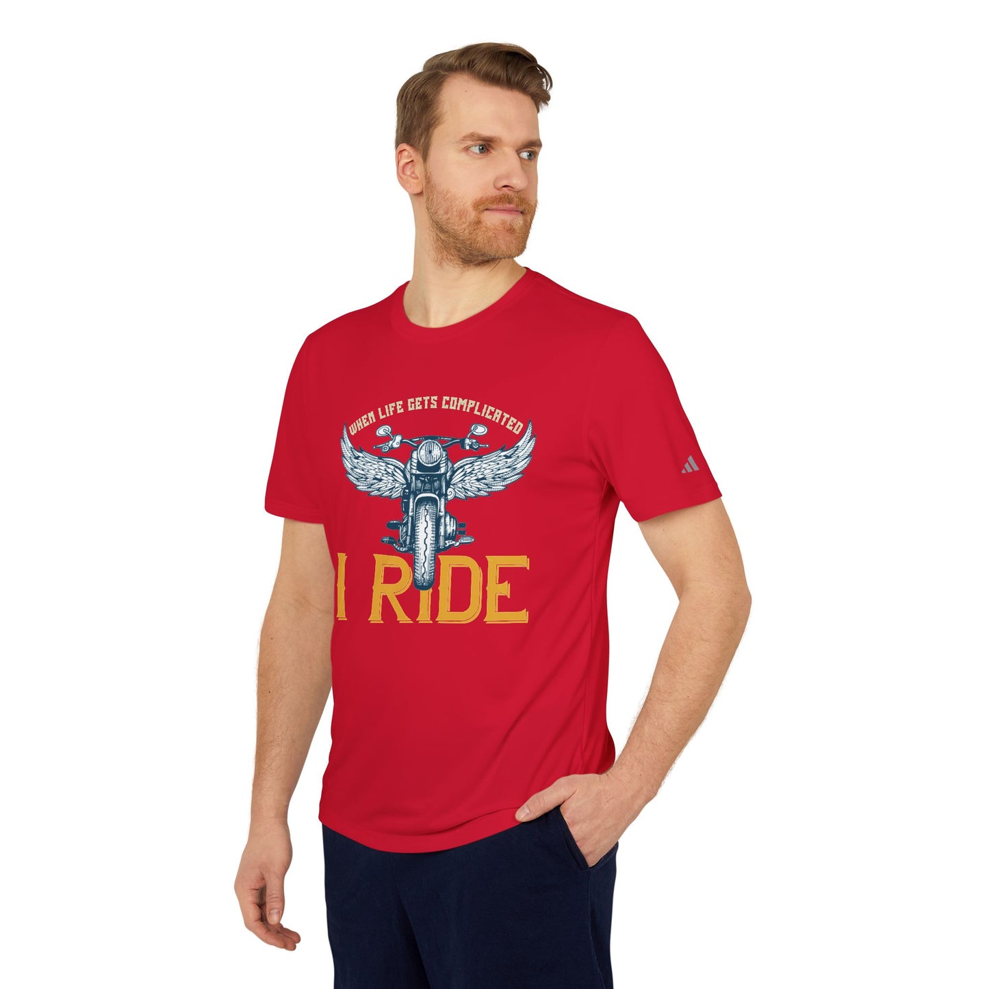 When Life Gets Complicated, I Ride - adidas Unisex Sport T-shirt