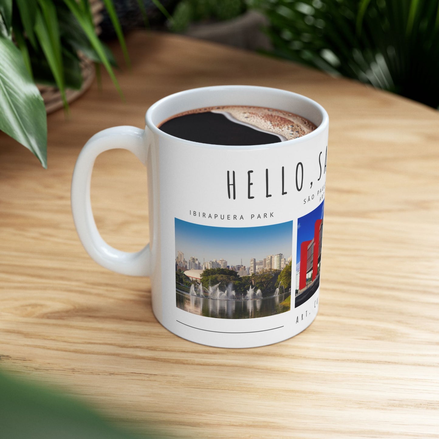 Hello Sao Paulo Ceramic Mug – Art, Culture, Life (11oz & 15oz) - 12026