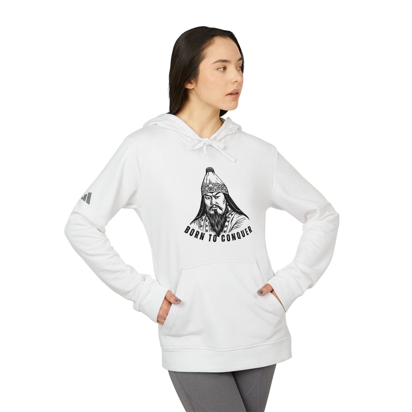 Chinggis Khan, Born To Conquer - Adidas Unisex Fleece Hoodie