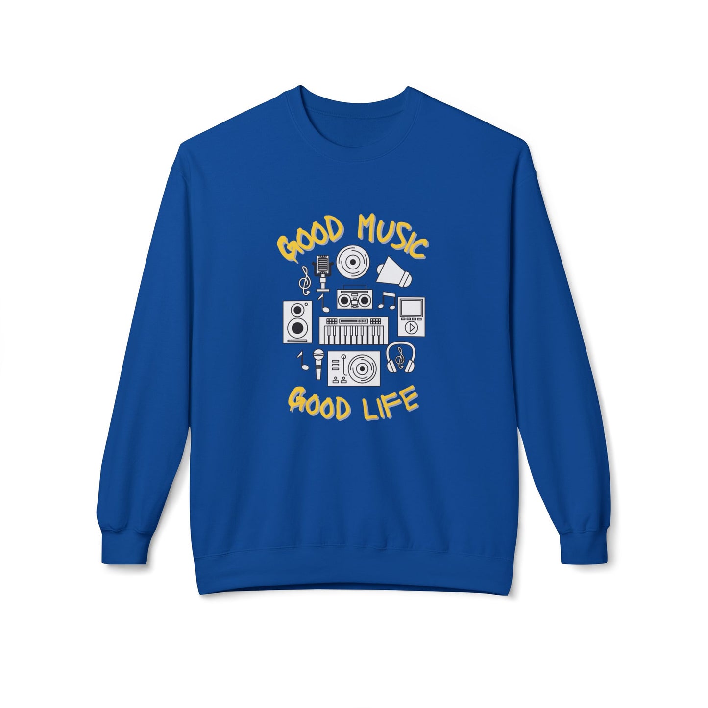 Good Music. Good Life - Unisex Midweight Softstyle Fleece Crewneck Sweatshirt - 11272