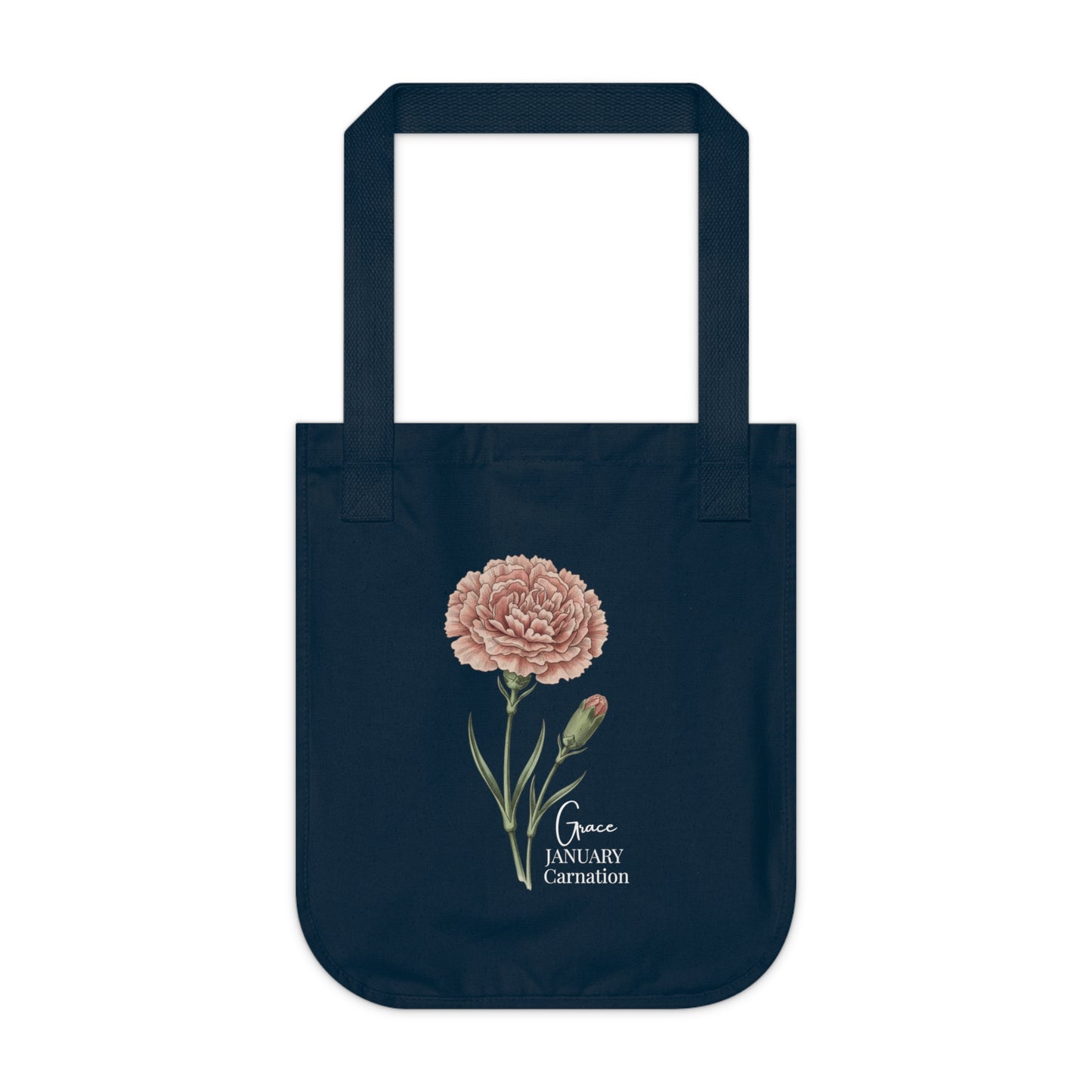 January Carnation Birth Flower Tote Bag - 14675