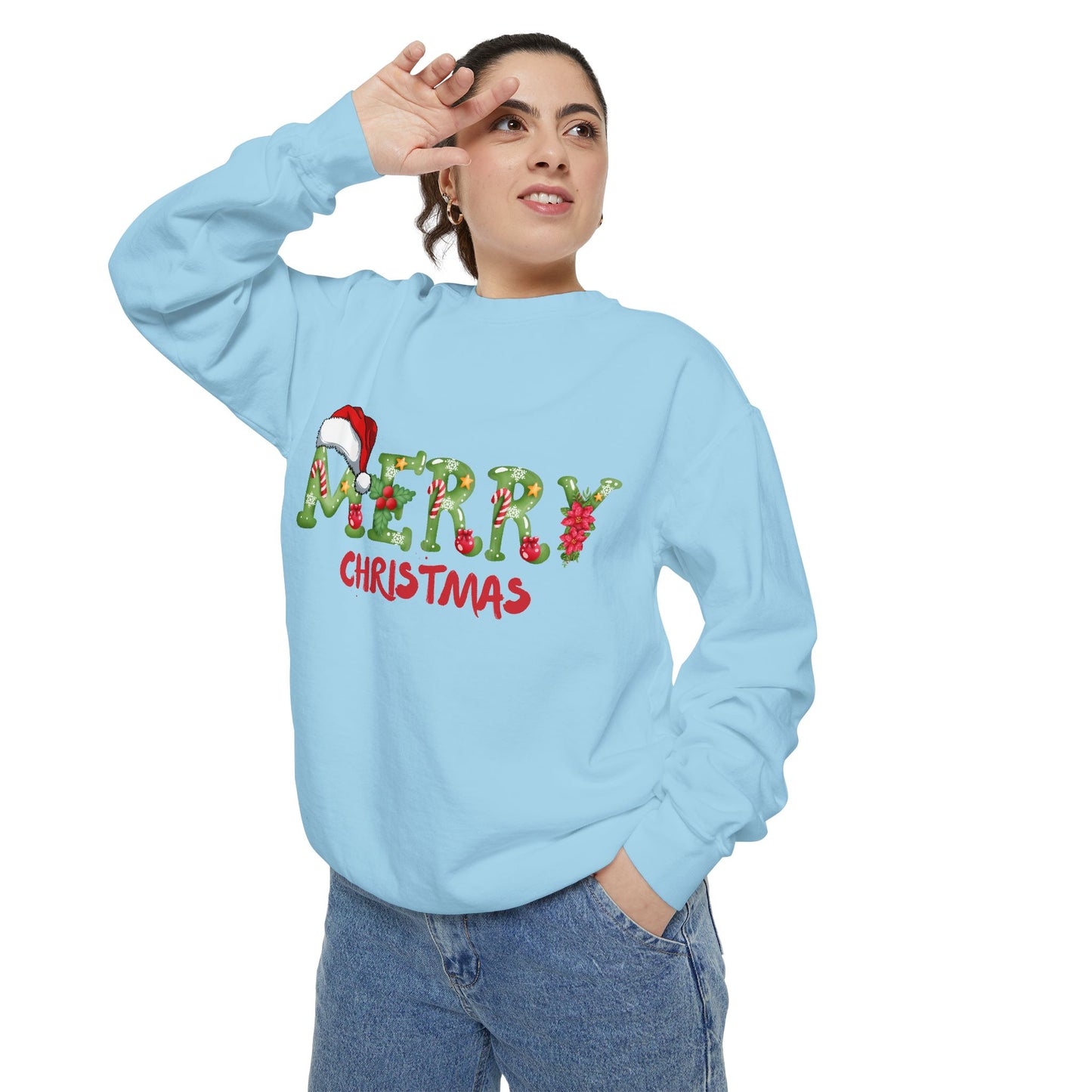 Merry Christmas - Unisex Garment-Dyed Sweatshirt