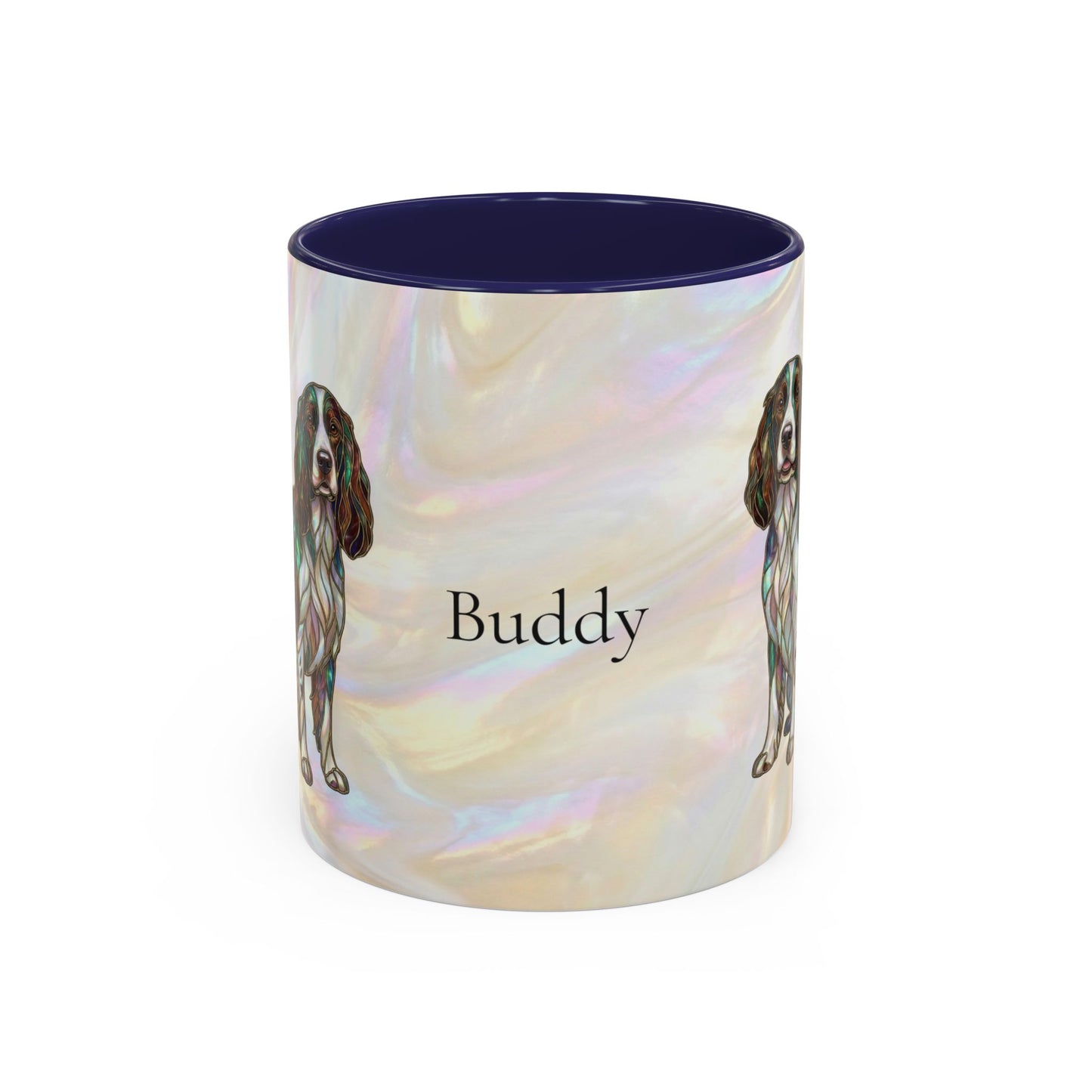 Springer Spaniel Accent Coffee Mug – Stained Glass Design 11/15oz - 14648