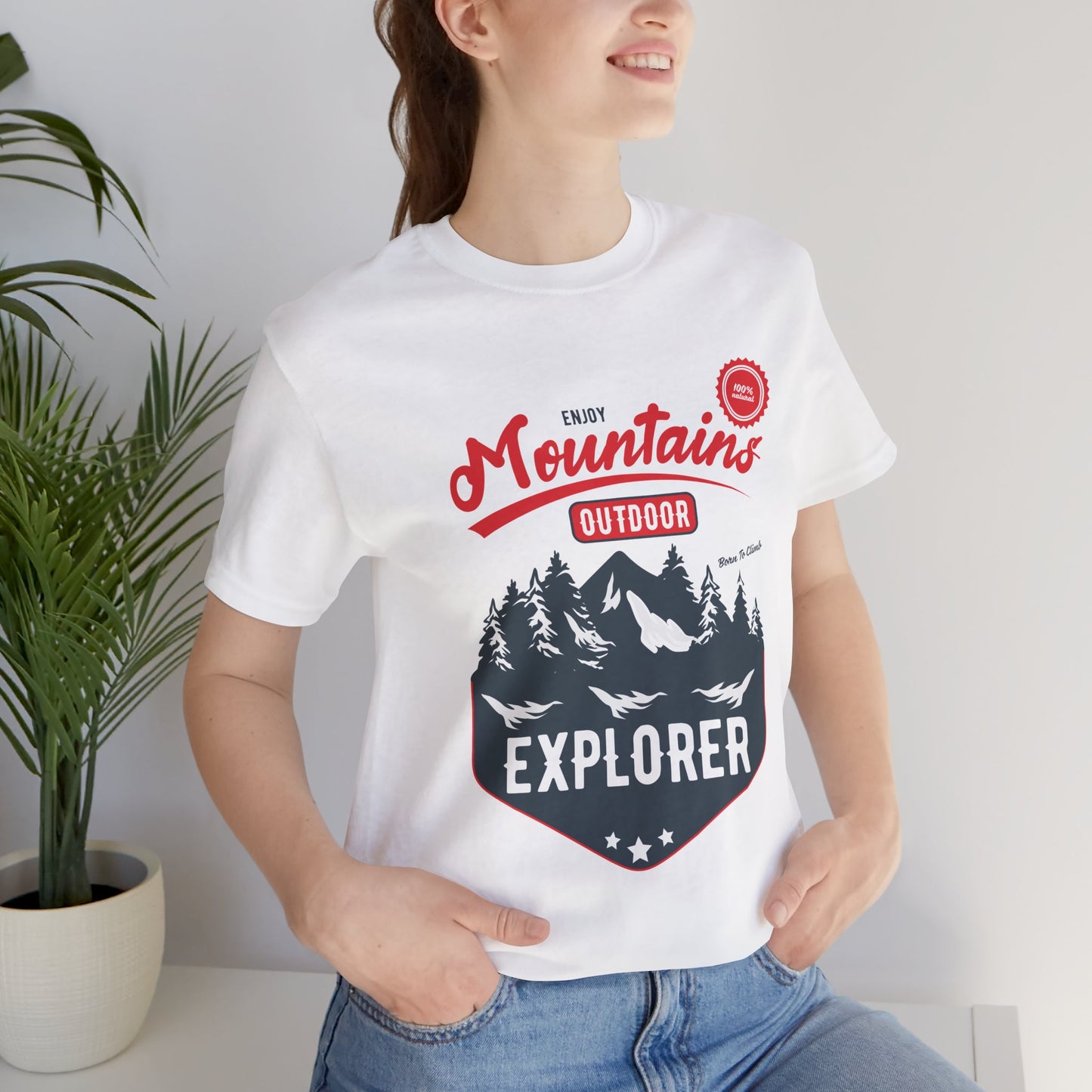 Enjoy Mountains, Outdoor Explorer - Unisex Jersey Short Sleeve Tee - 12592