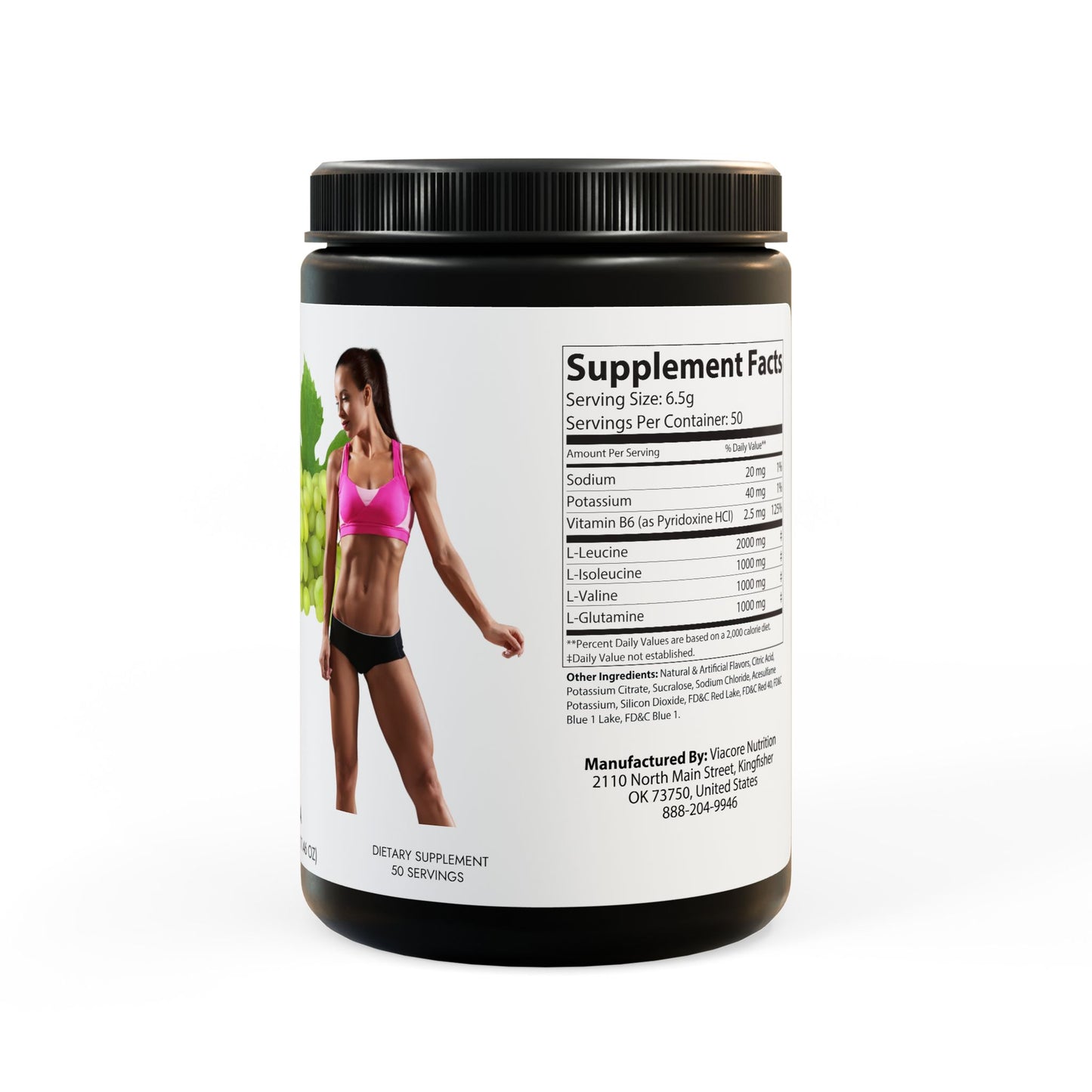 BCAA Supplement, Grape (325g, 11.46oz, 50 servings)