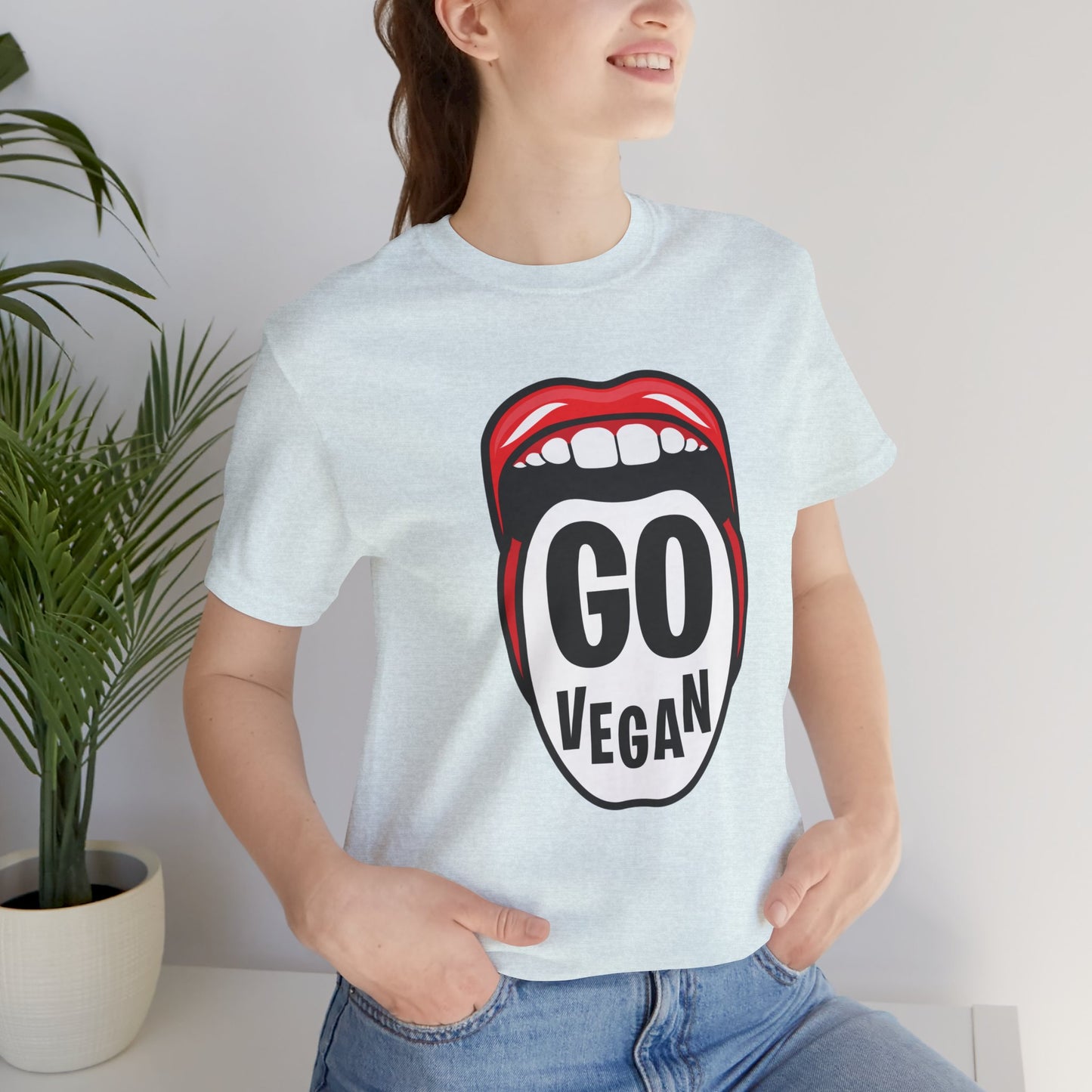 Go Vegan - Unisex Jersey Short Sleeve Tee