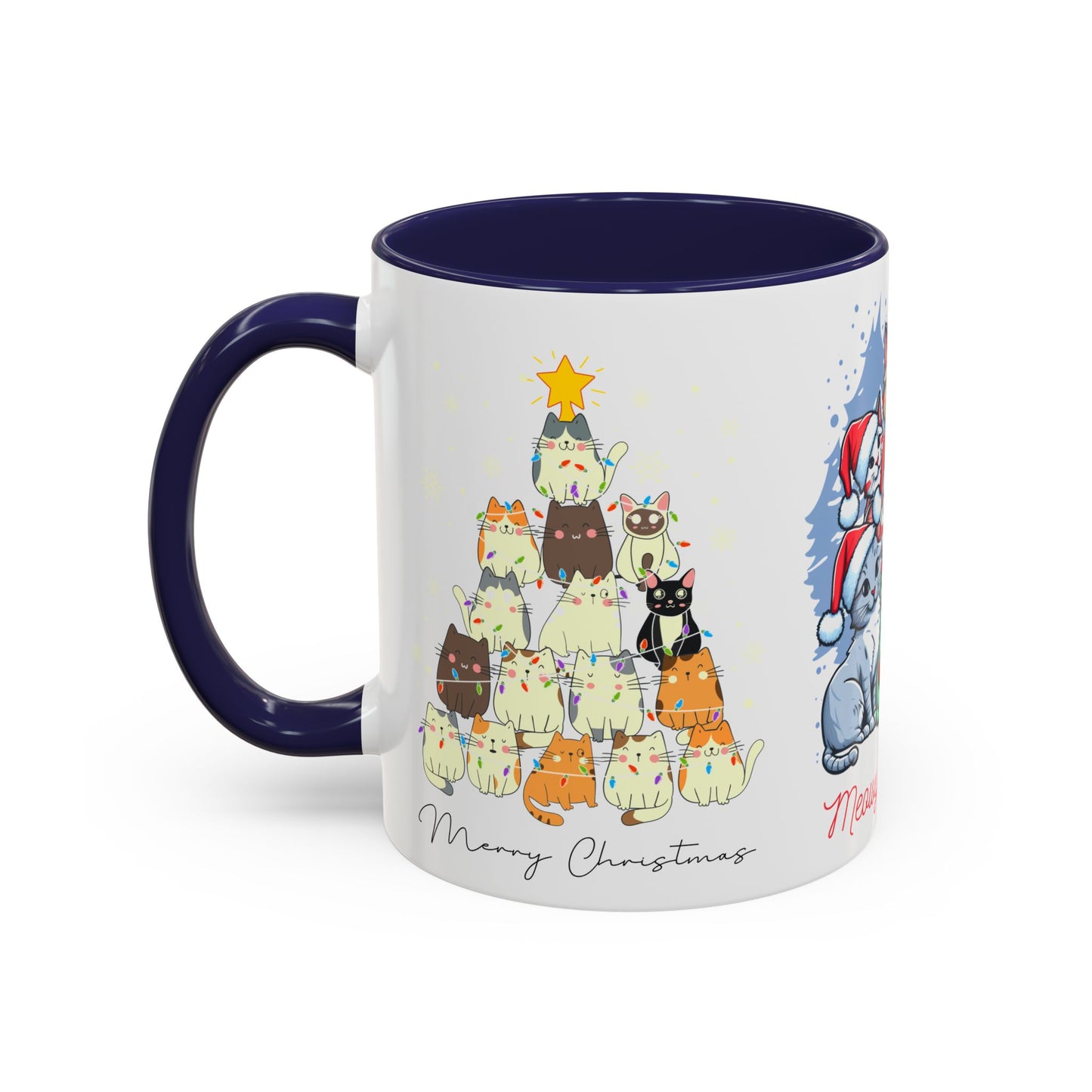 Meowy Christmas - Accent Coffee Mug (11, 15oz)