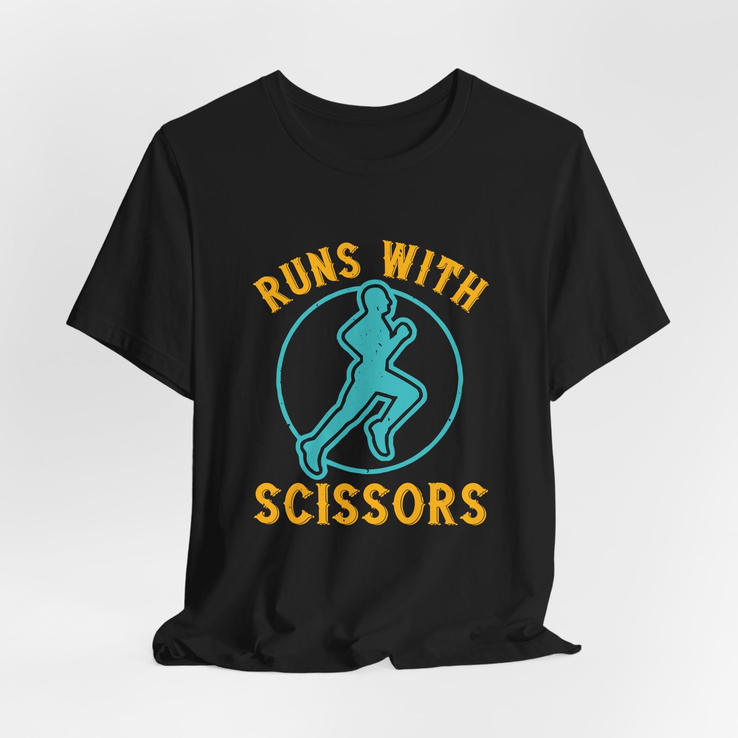 Run With Scissors - Unisex Jersey Short Sleeve Tee