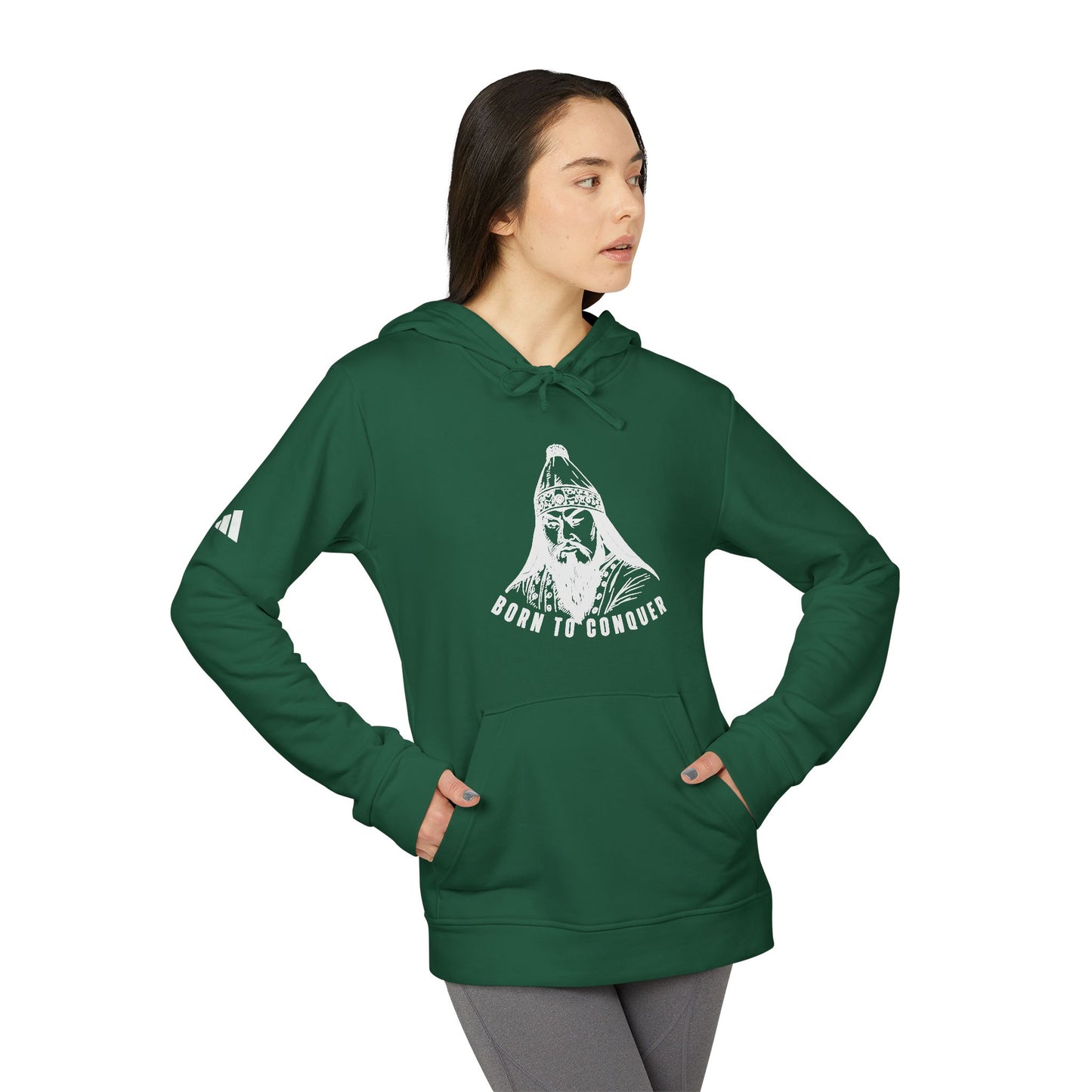 Chinggis Khan, Born To Conquer - Adidas Unisex Fleece Hoodie - 10756