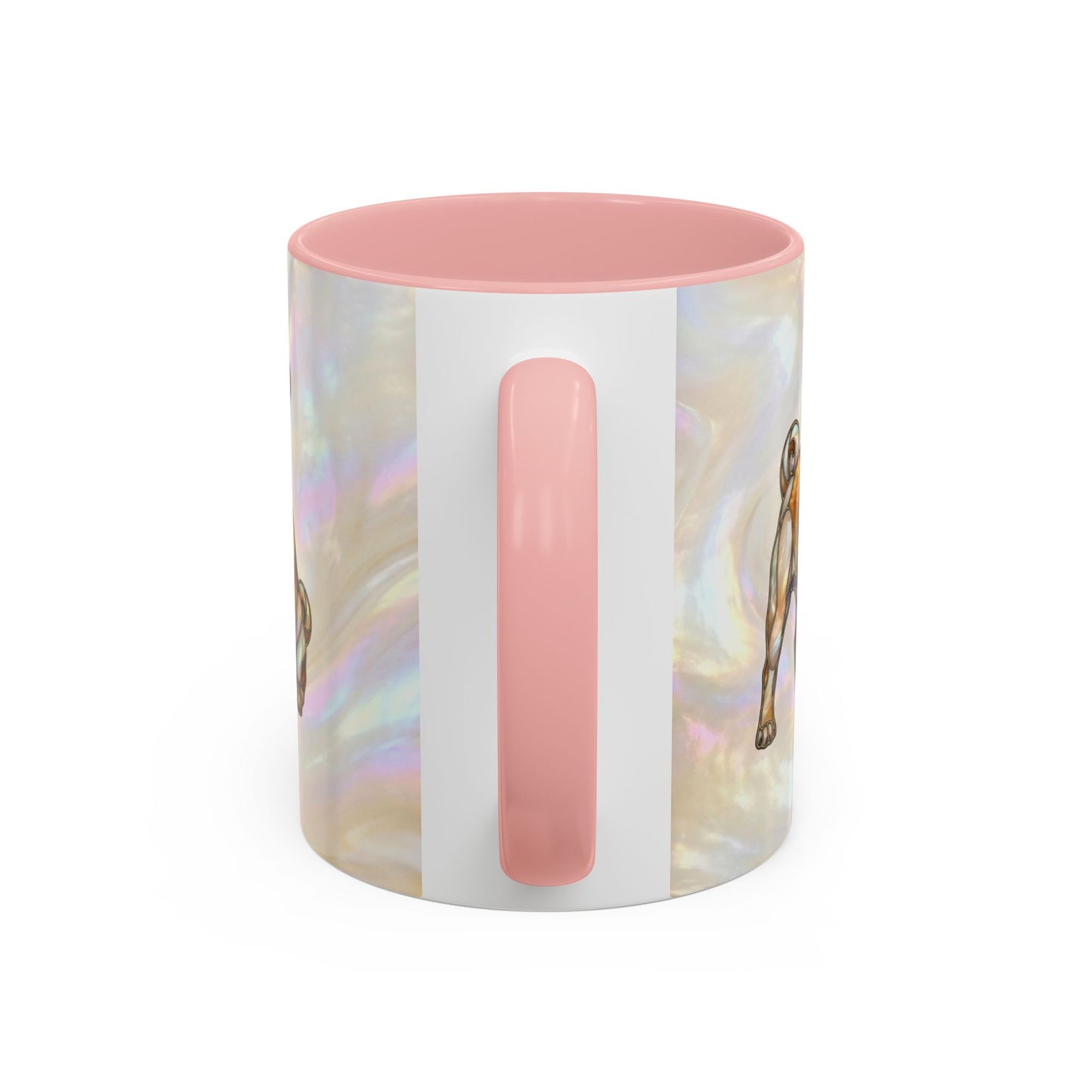 Personalized Pug Accent Coffee Mug –  Stained Glass Design (11/15oz) - 14547