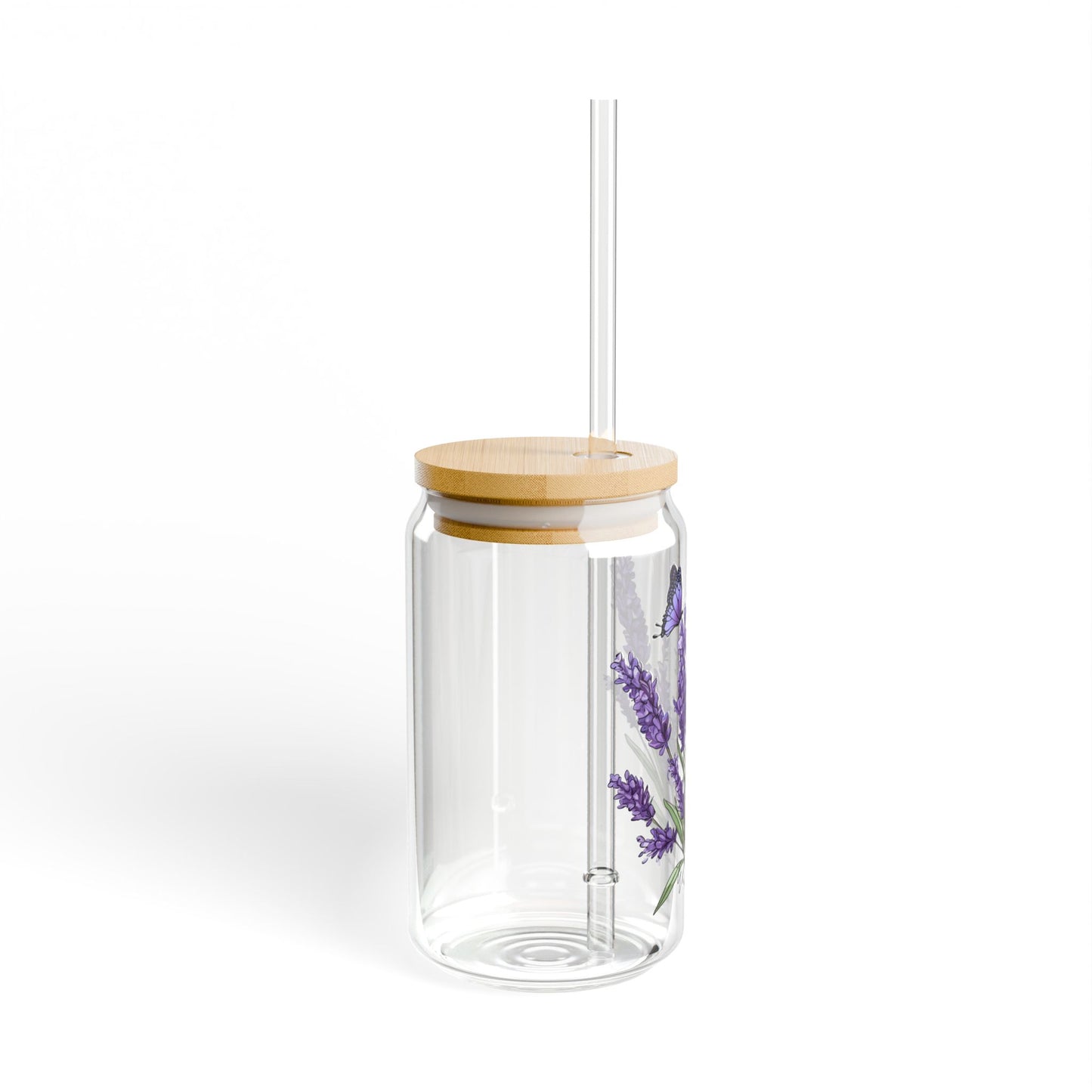 Whispers of lavender,  Customizable - Sipper Glass, 16oz