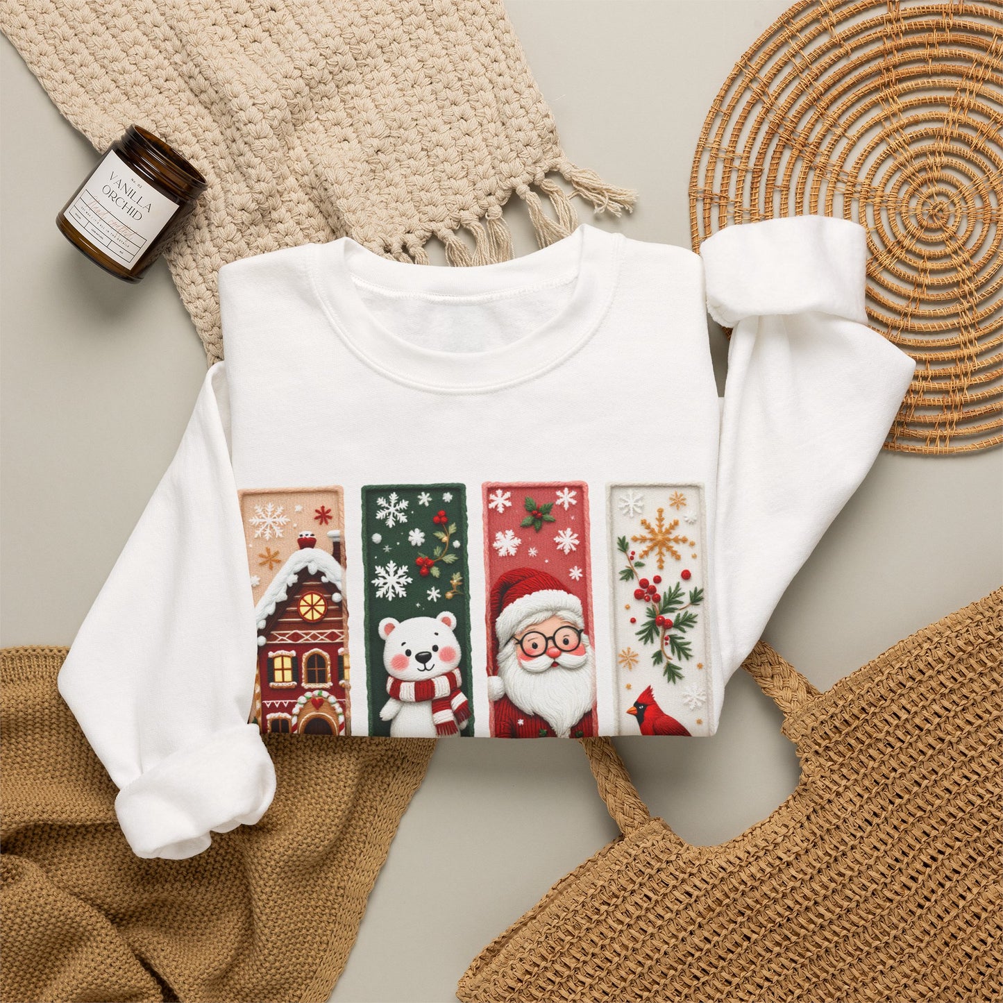 Making Spirits Bright Christmas Crewneck Sweatshirt, Holiday Graphic Sweater - 14932