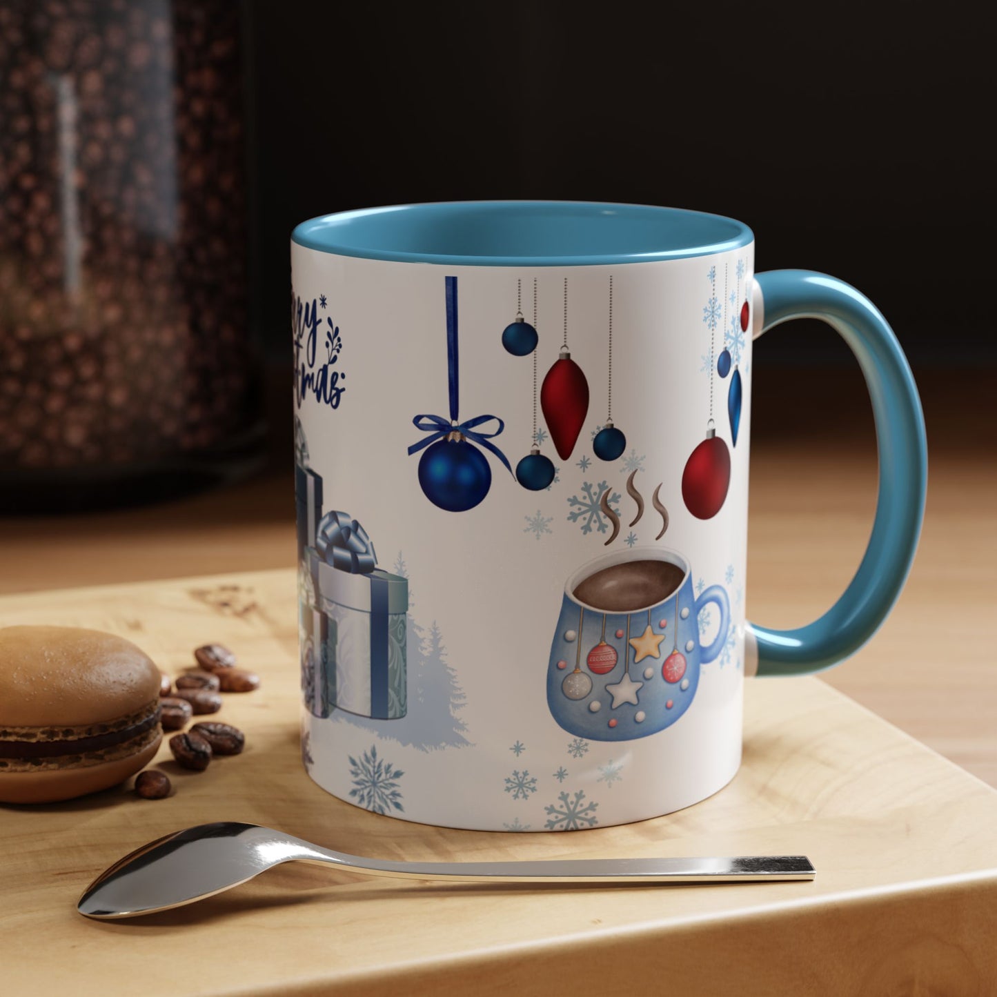 Blue Christmas - Accent Coffee Mug (11, 15oz)