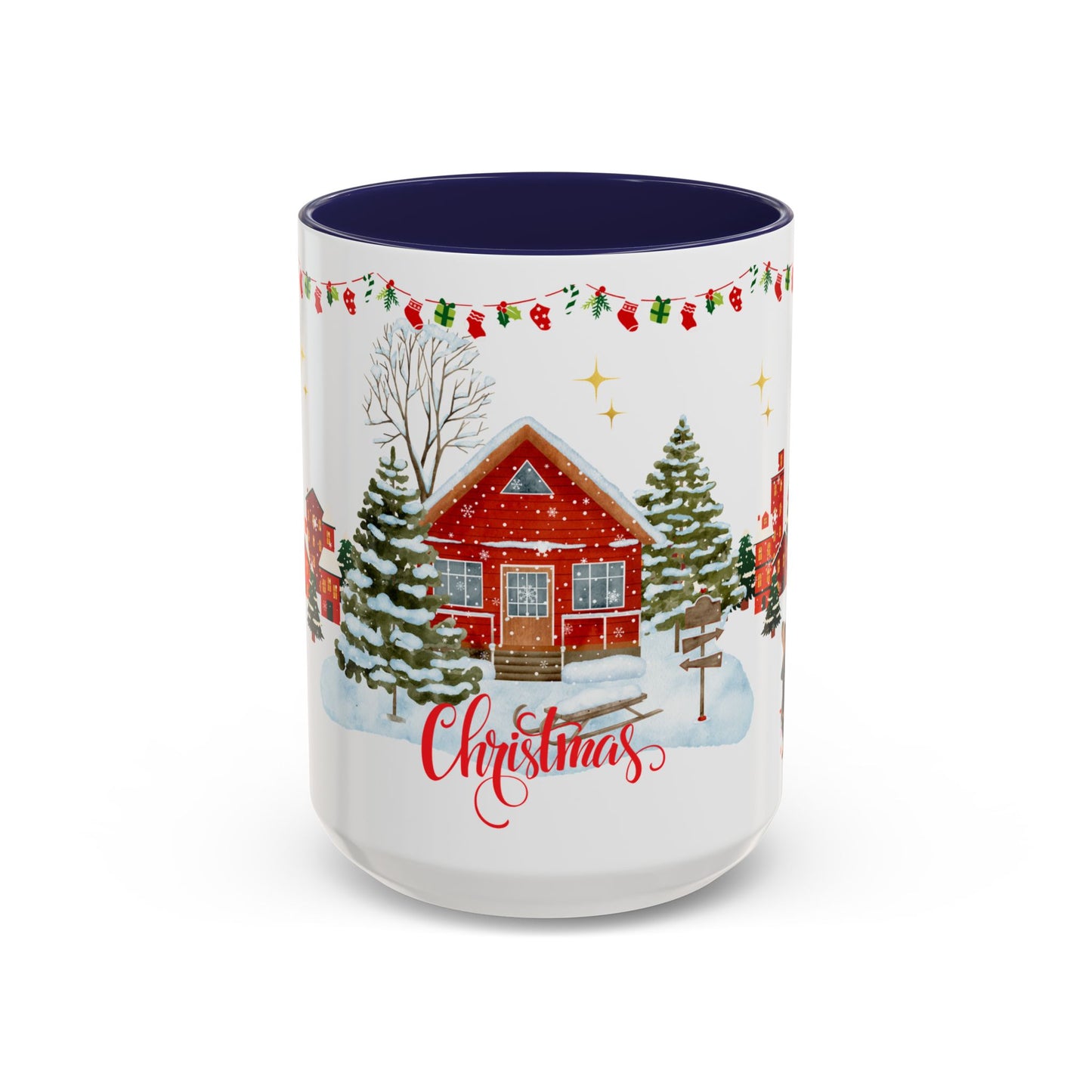 Christmas House - Accent Coffee Mug (11, 15oz)