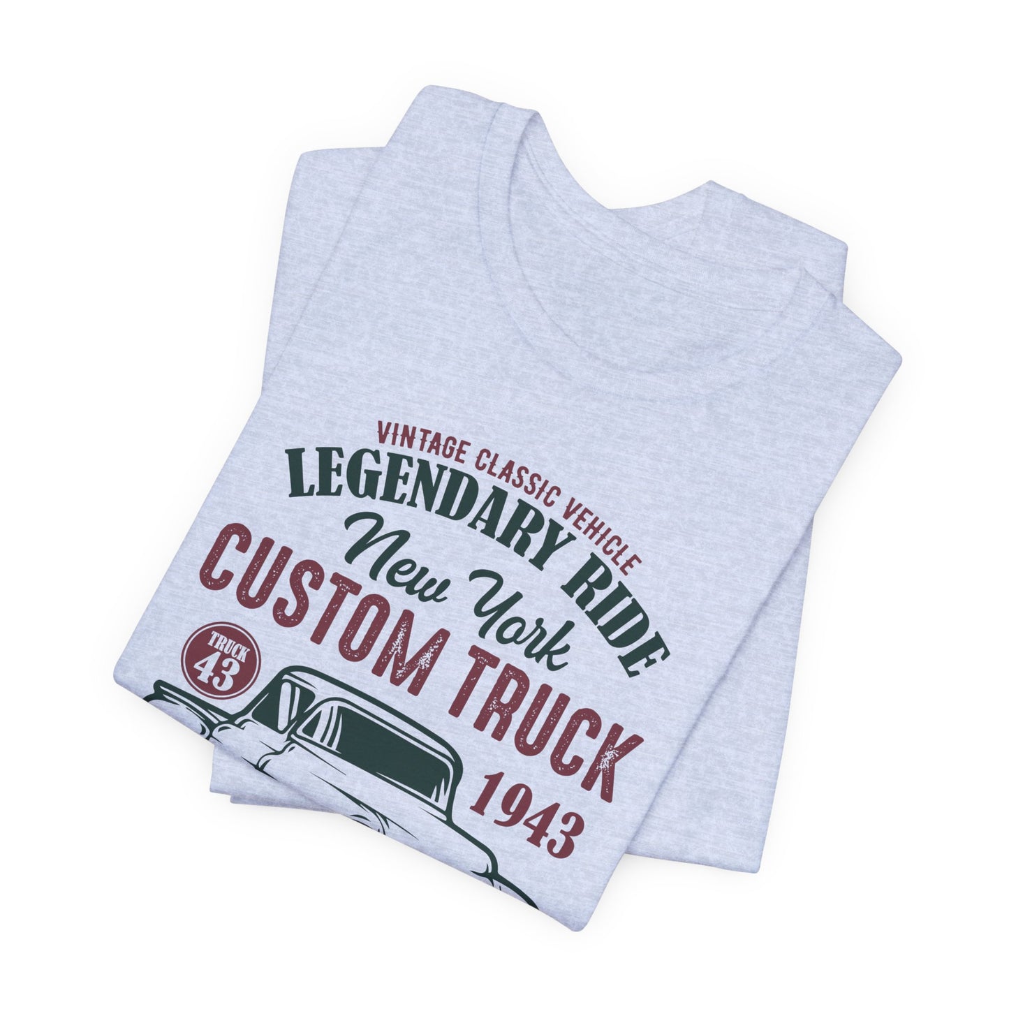 Vintage Classic Vehicle, Legendary Ride, New York Custom Truck - Unisex Jersey Short Sleeve Tee