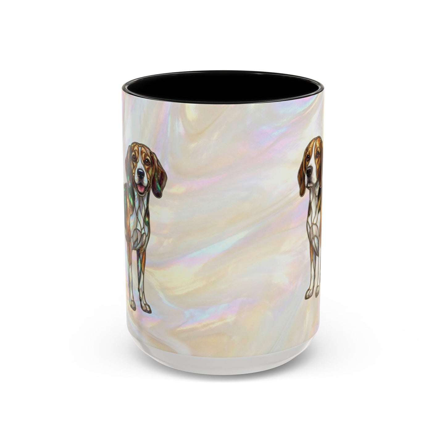 Beagle Accent Coffee Mug — Stained Glass Design (11/15oz) - 14615