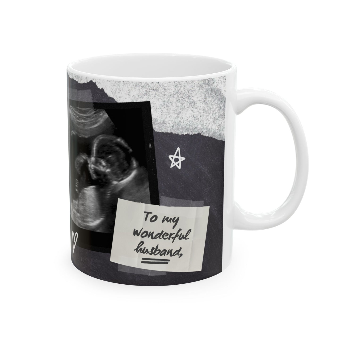 Personalized Ceramic Mug for Expecting Dads, 11oz 15oz, Baby Announcement Gift, Father's Day Present, New Dad Keepsake - 14033