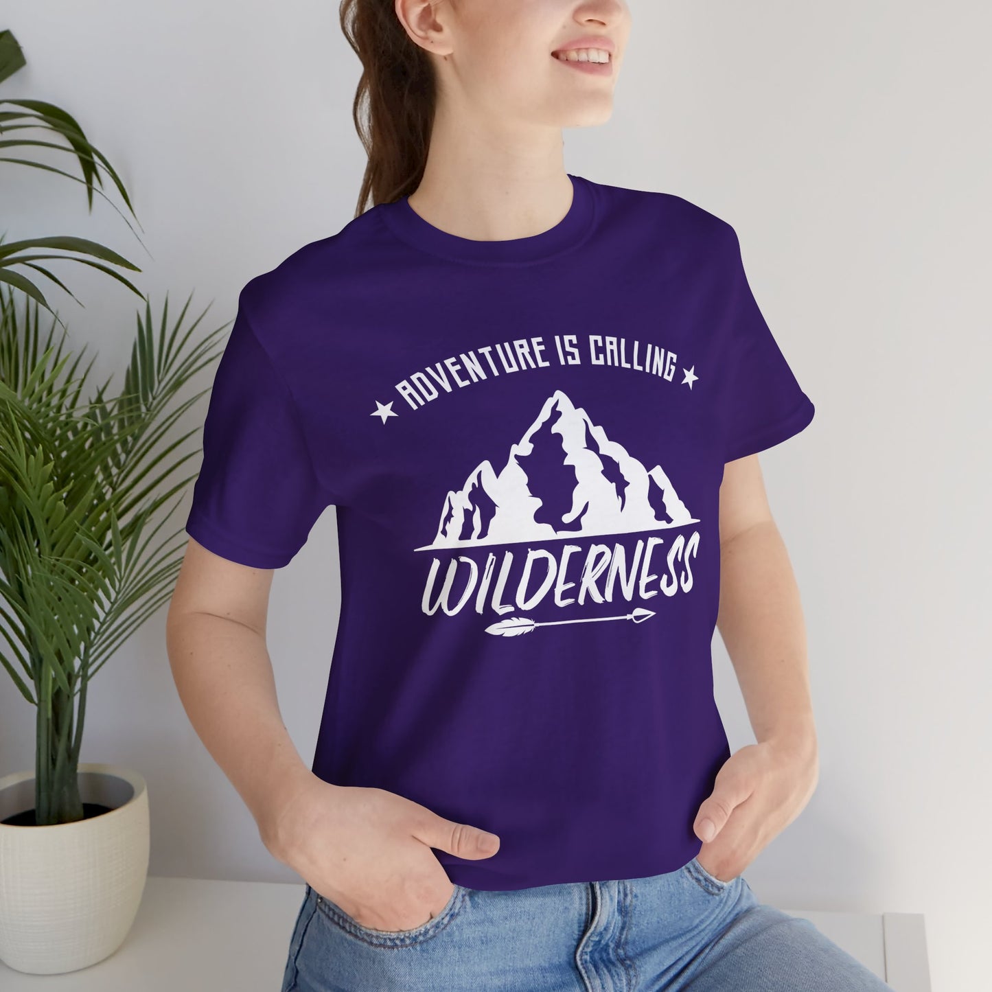 Camping: Adventure Is Calling, Wilderness - Unisex Jersey Short Sleeve Tee - 12585