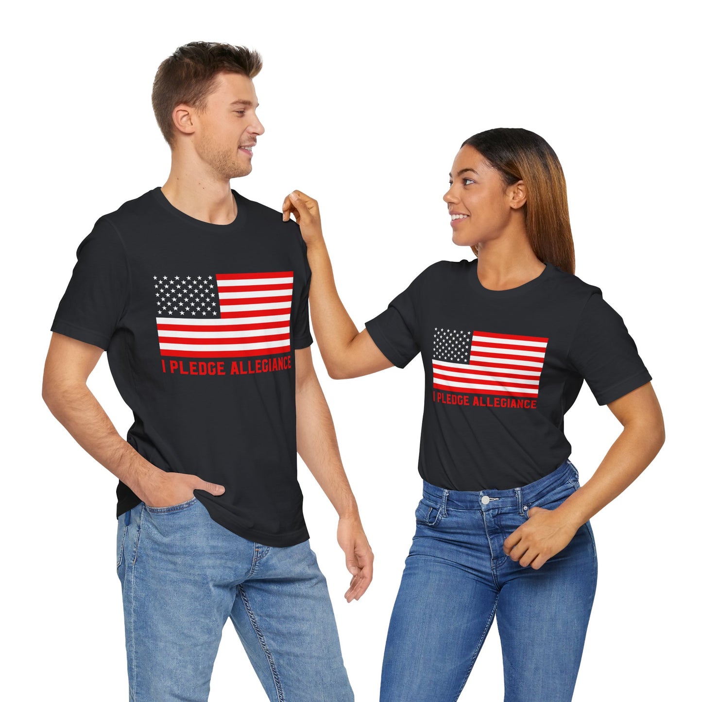 Patriotic Pledge Tee, Unisex T-Shirt for Celebrating Freedom, Independence Day Shirt Gift for Patriots - 13697