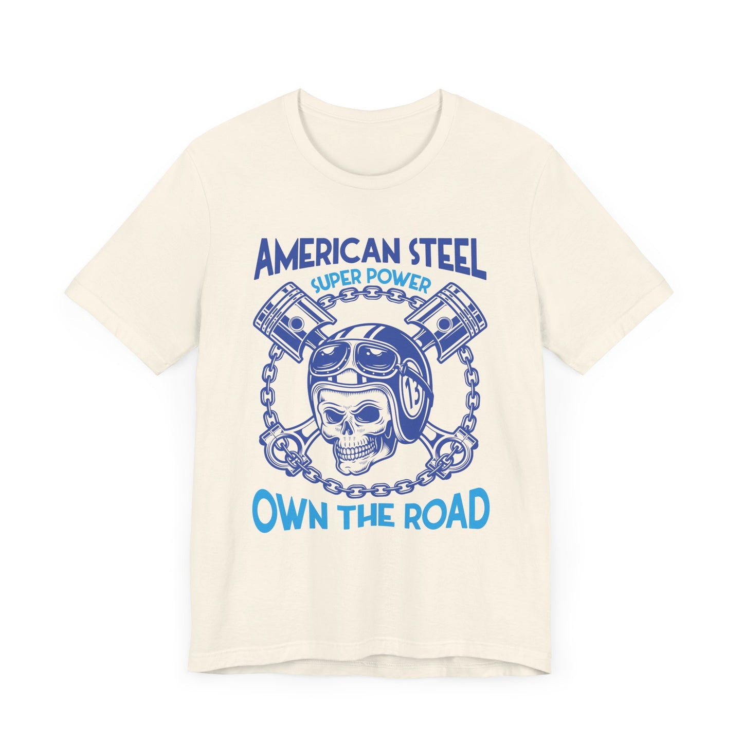 American Steel, Super Power On The Road - Unisex Jersey Short Sleeve Tee - 13557