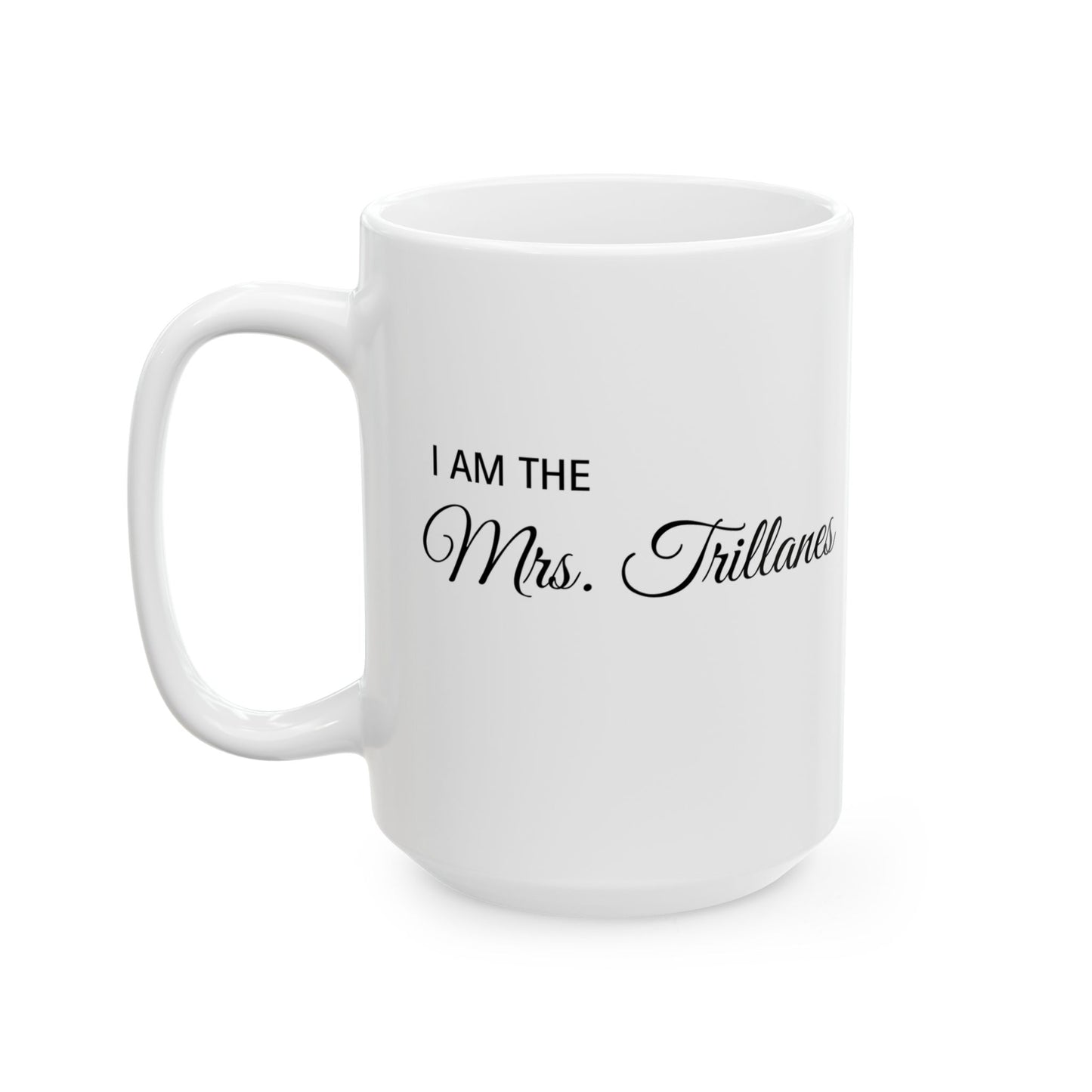 Personalized Ceramic Mug, Custom Coffee Cup, Gift for Wife, Mrs. Mug, Wedding Keepsake, Unique Bridal Shower Gift - 14213