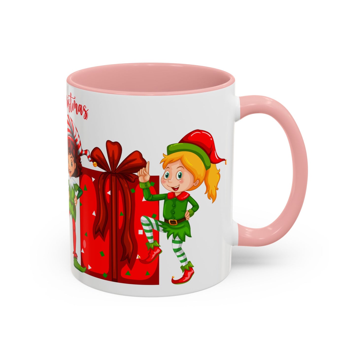 Elves, Merry Christmas - Accent Coffee Mug (11, 15oz) - 10360