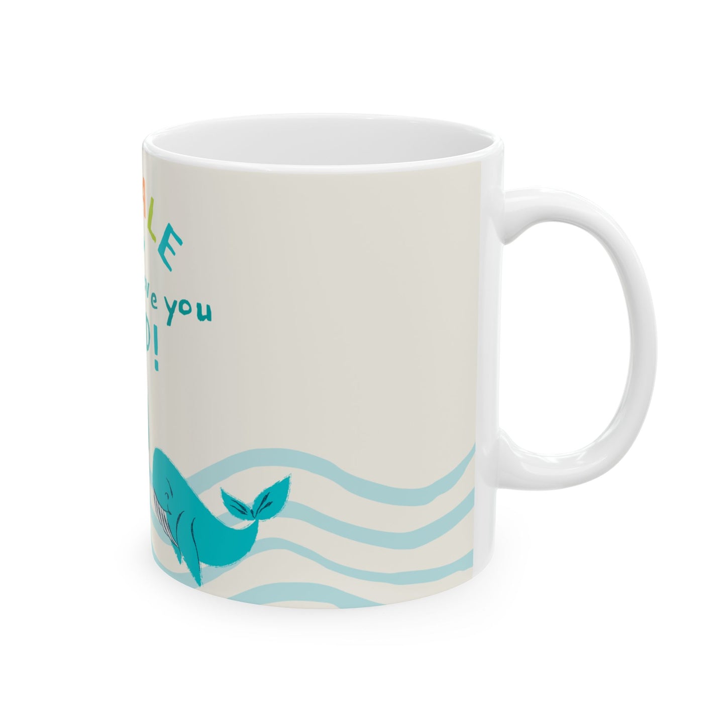 Whale Love Mug - Cute Father’s Day Gift for Dad, Whale Design Coffee Cup, Father's Day - 14031