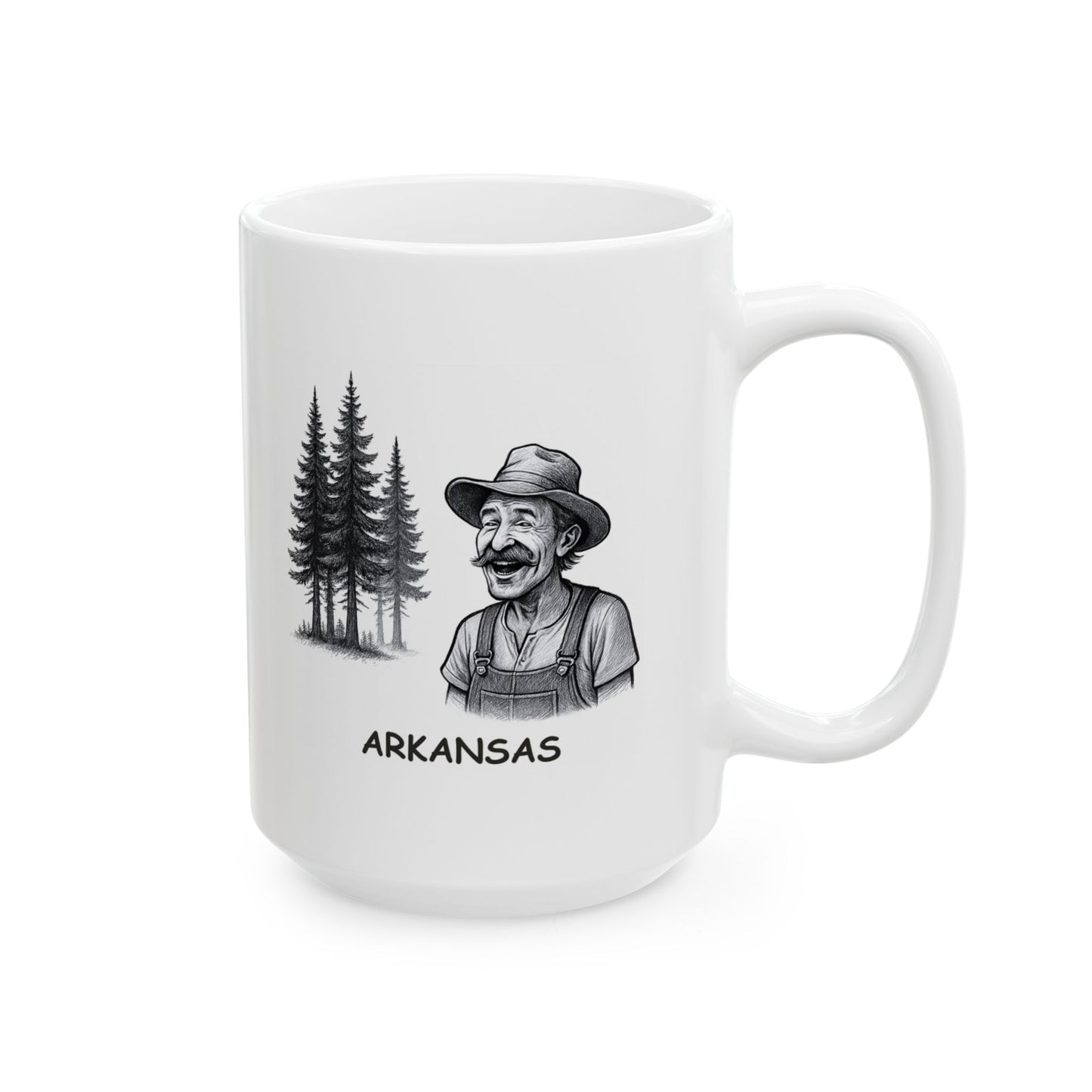 "Arkansas: Where the trees are tall, and the accents are even taller." Ceramic Mug - 13275