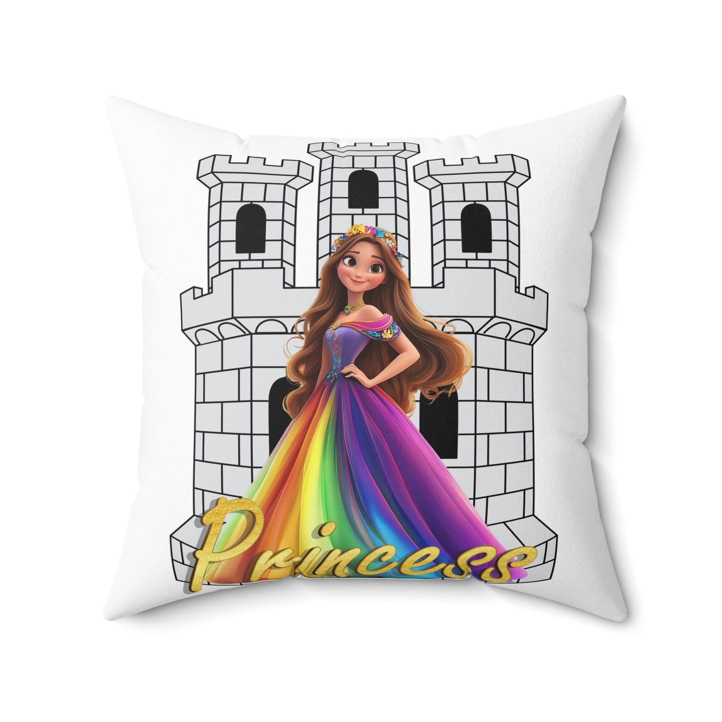 Every Girl Is a Princess - Spun Polyester Square Pillow