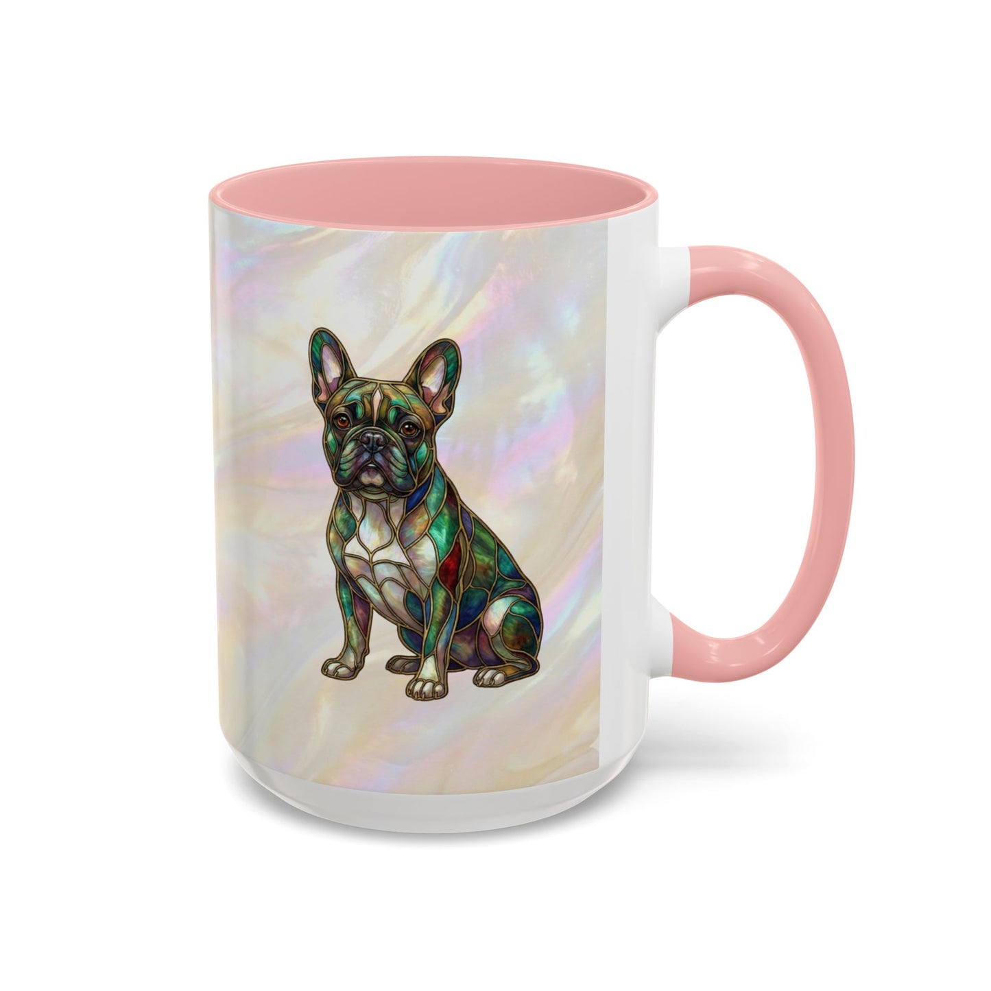 French Bulldog Accent Coffee Mug -Stained Glass Style (11/15oz) - 14632