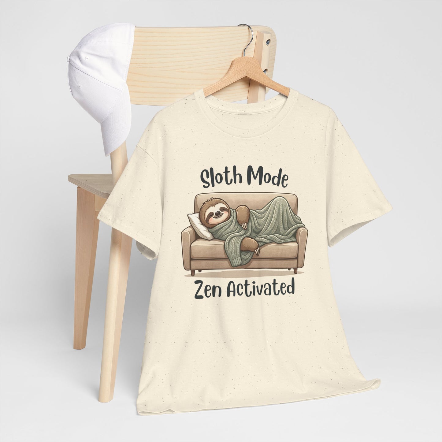 Funny Sloth T-Shirt – “Sloth Mode, Zen Activated” Cute Relaxing Tee - 14844
